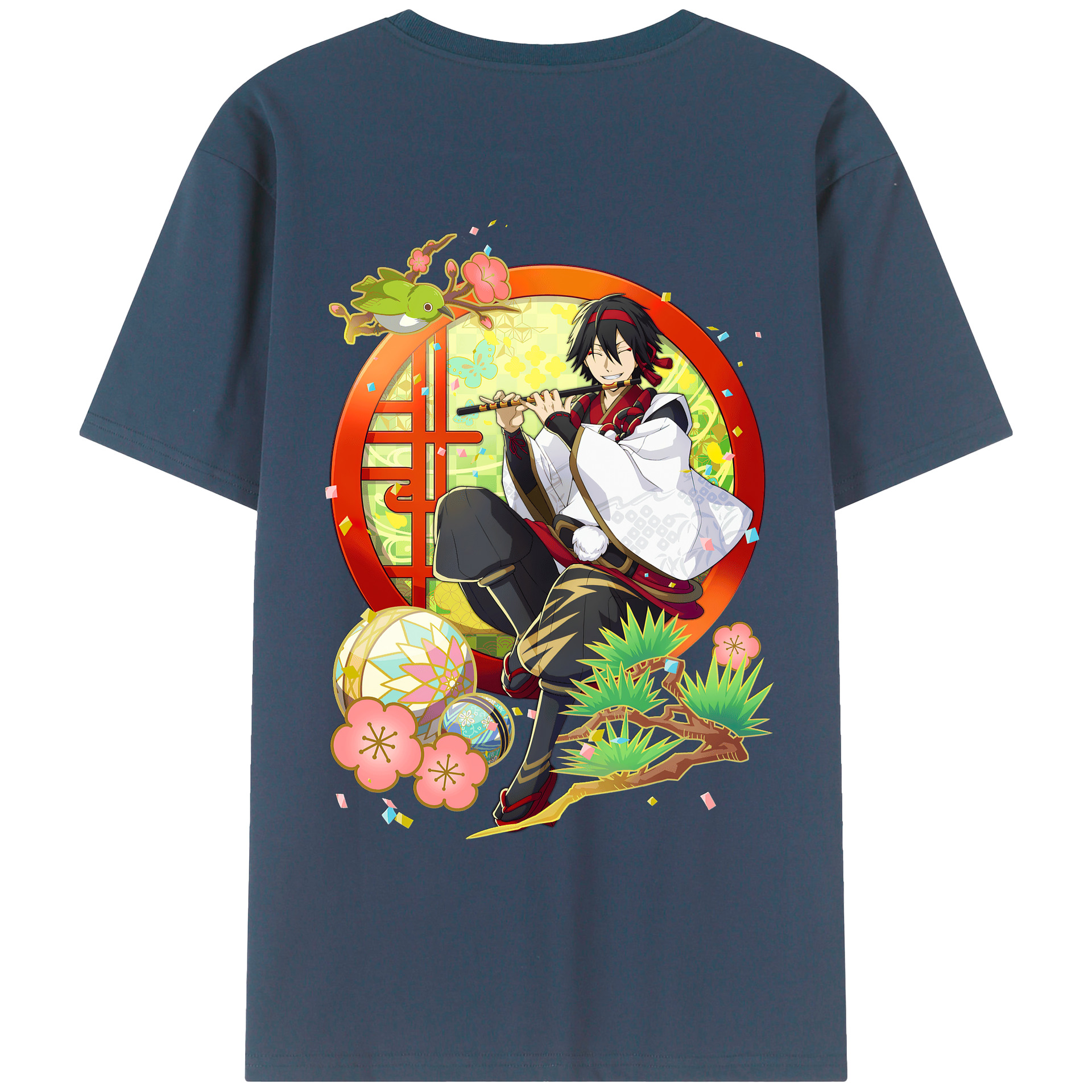 （画像用） 文豪ストレイドッグス Bungo Stray Dogs 綿100％ メンズ半袖Tシャツ（バックプリント） 通気性
