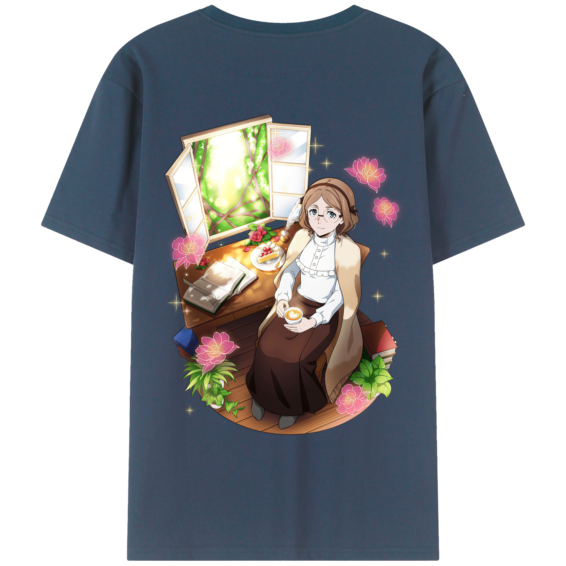 （画像用） 文豪ストレイドッグス Bungo Stray Dogs 綿100％ メンズ半袖Tシャツ（バックプリント） 通気性