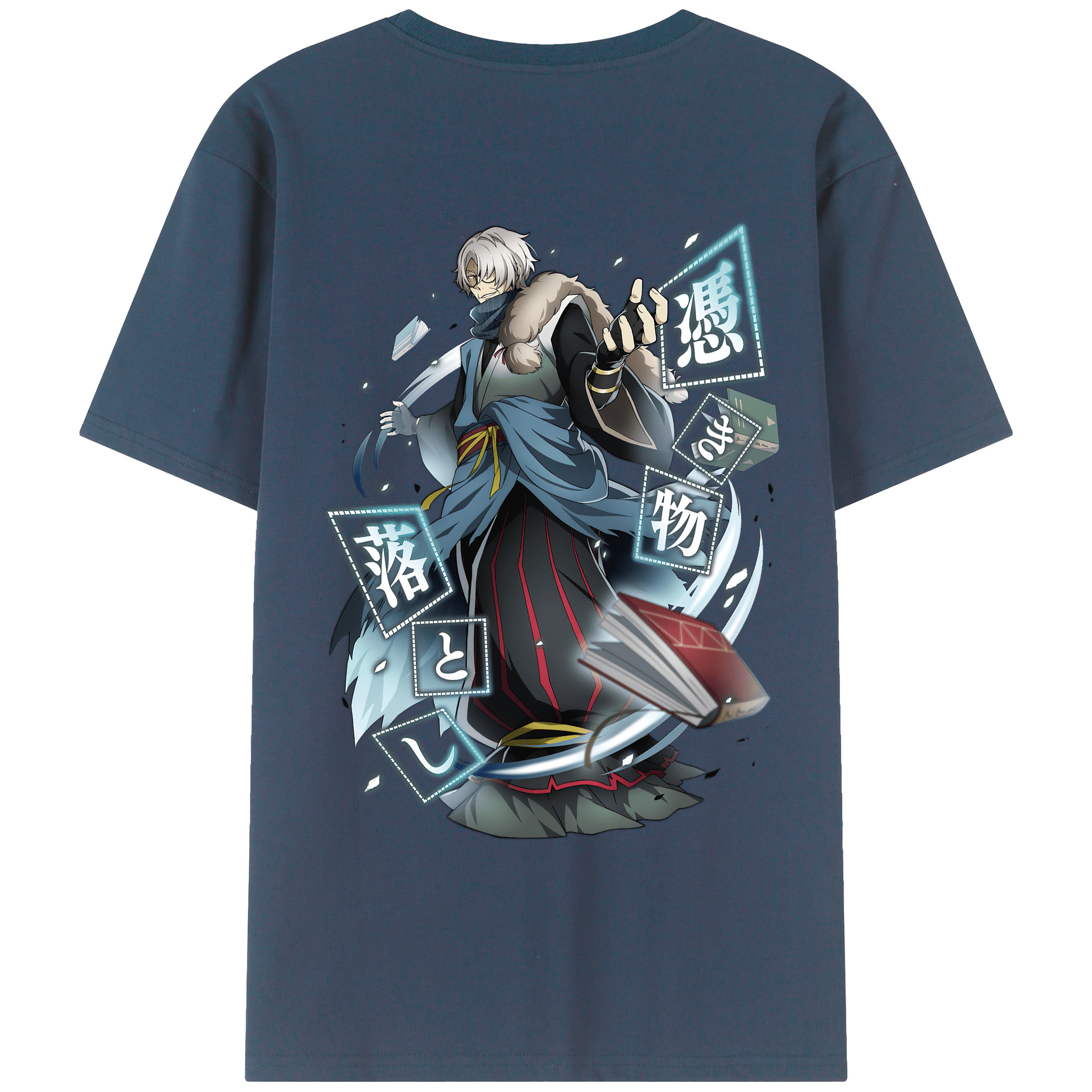 （画像用） 文豪ストレイドッグス Bungo Stray Dogs 綿100％ メンズ半袖Tシャツ（バックプリント） 通気性