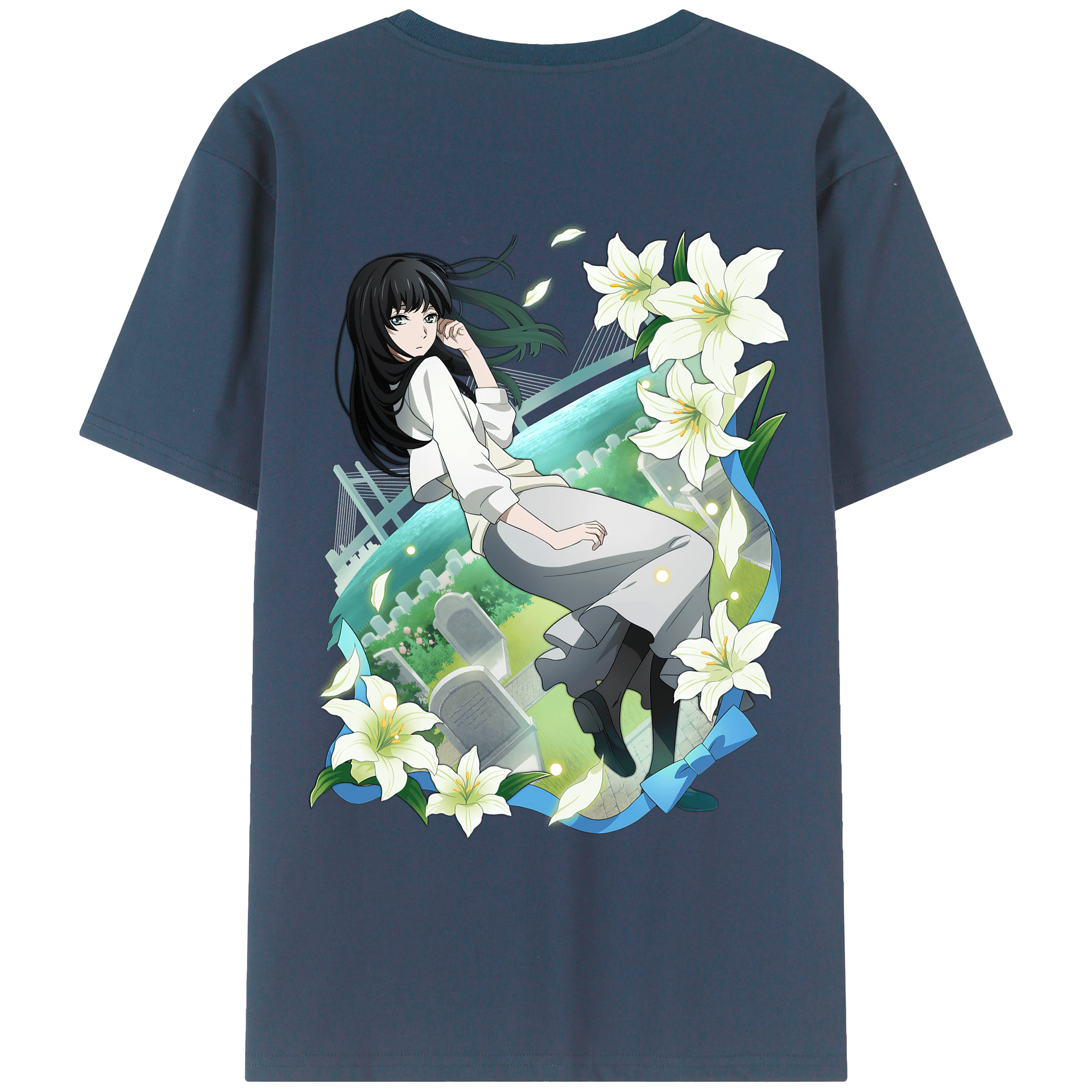 （画像用） 文豪ストレイドッグス Bungo Stray Dogs 綿100％ メンズ半袖Tシャツ（バックプリント） 通気性