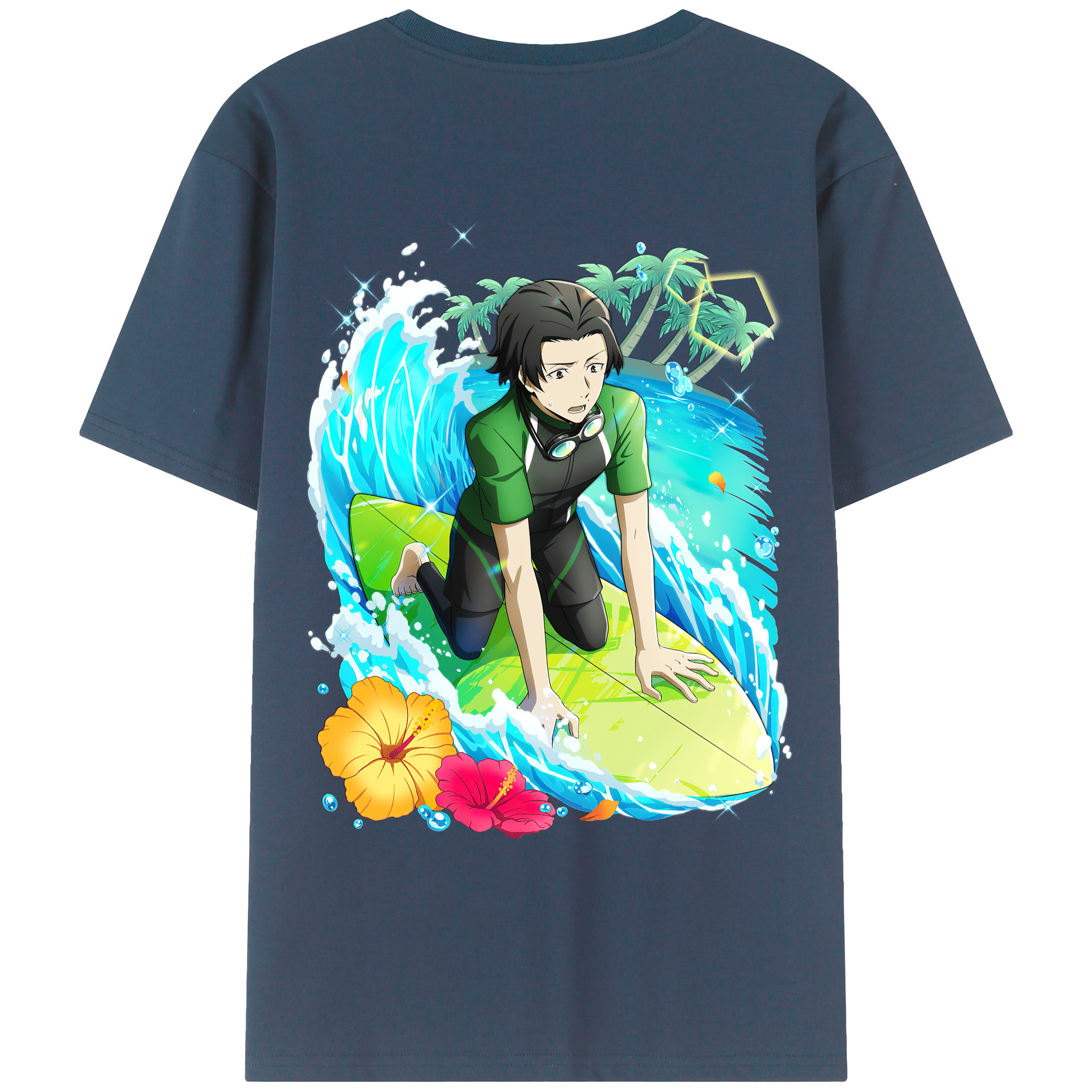 （画像用） 文豪ストレイドッグス Bungo Stray Dogs 綿100％ メンズ半袖Tシャツ（バックプリント） 通気性