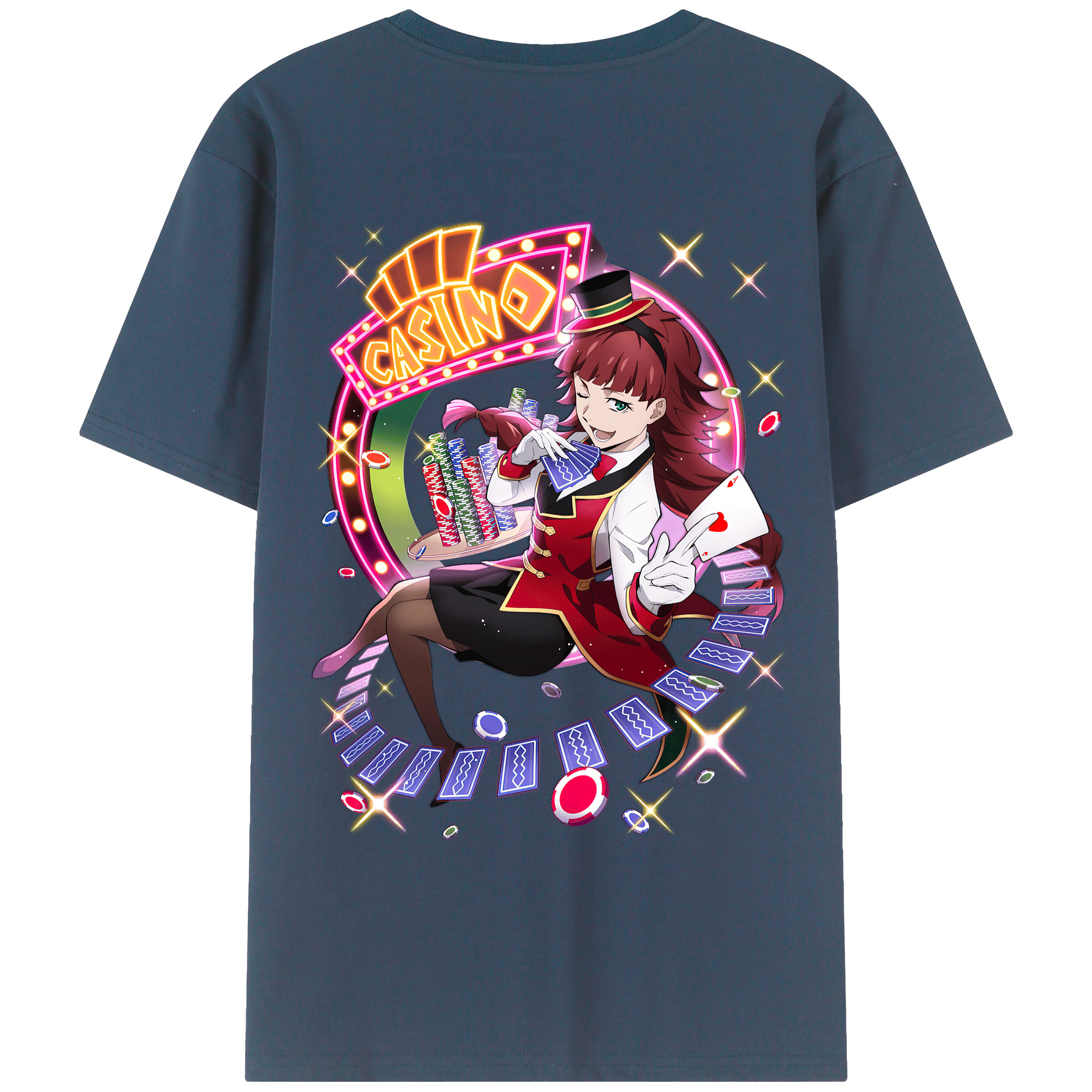（画像用） 文豪ストレイドッグス Bungo Stray Dogs 綿100％ メンズ半袖Tシャツ（バックプリント） 通気性