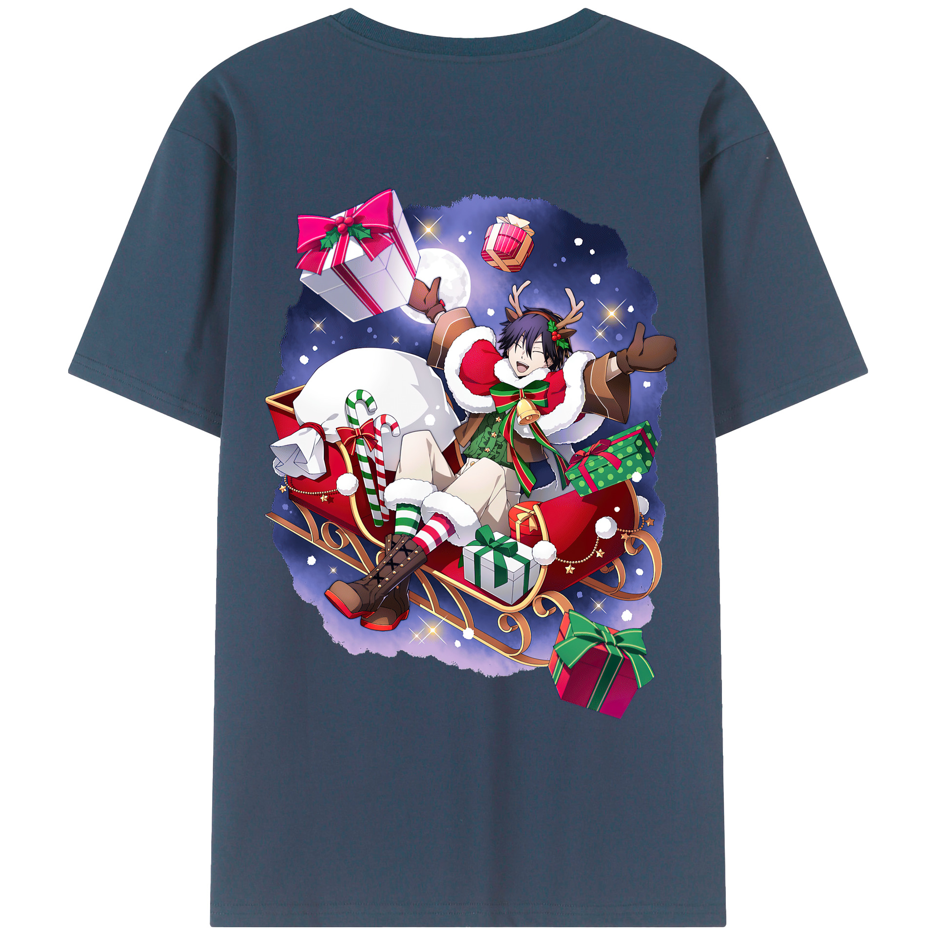（画像用） 文豪ストレイドッグス Bungo Stray Dogs 綿100％ メンズ半袖Tシャツ（バックプリント） 通気性