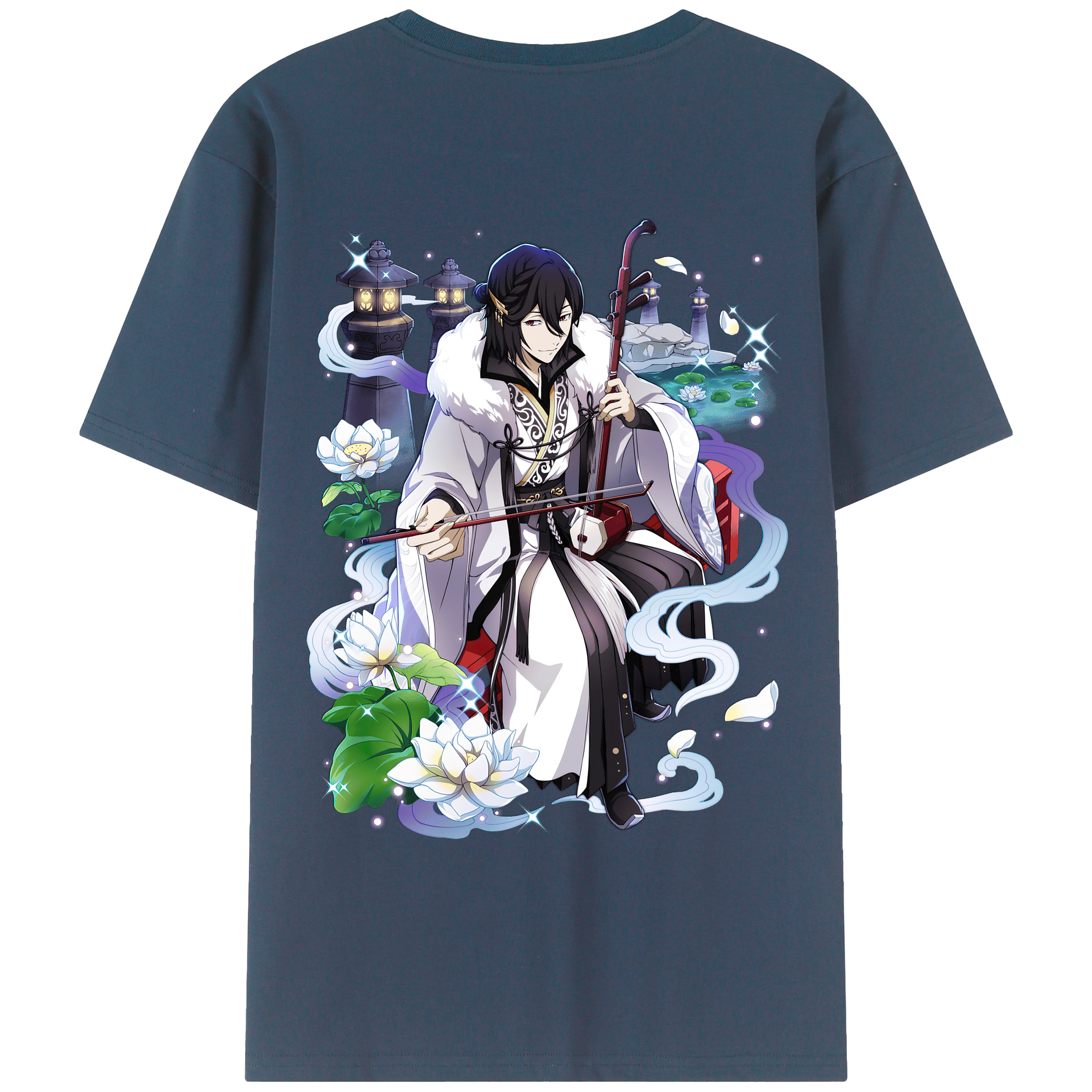 （画像用） 文豪ストレイドッグス Bungo Stray Dogs 綿100％ メンズ半袖Tシャツ（バックプリント） 通気性
