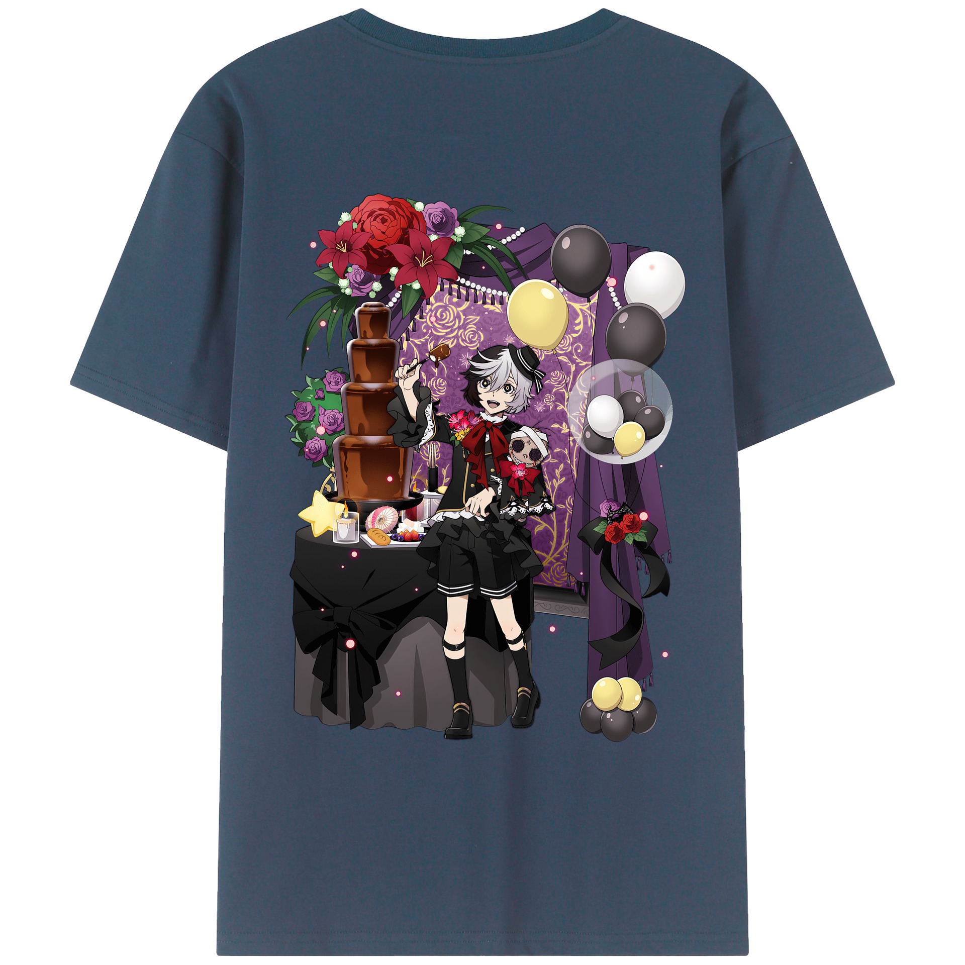 （画像用） 文豪ストレイドッグス Bungo Stray Dogs 綿100％ メンズ半袖Tシャツ（バックプリント） 通気性