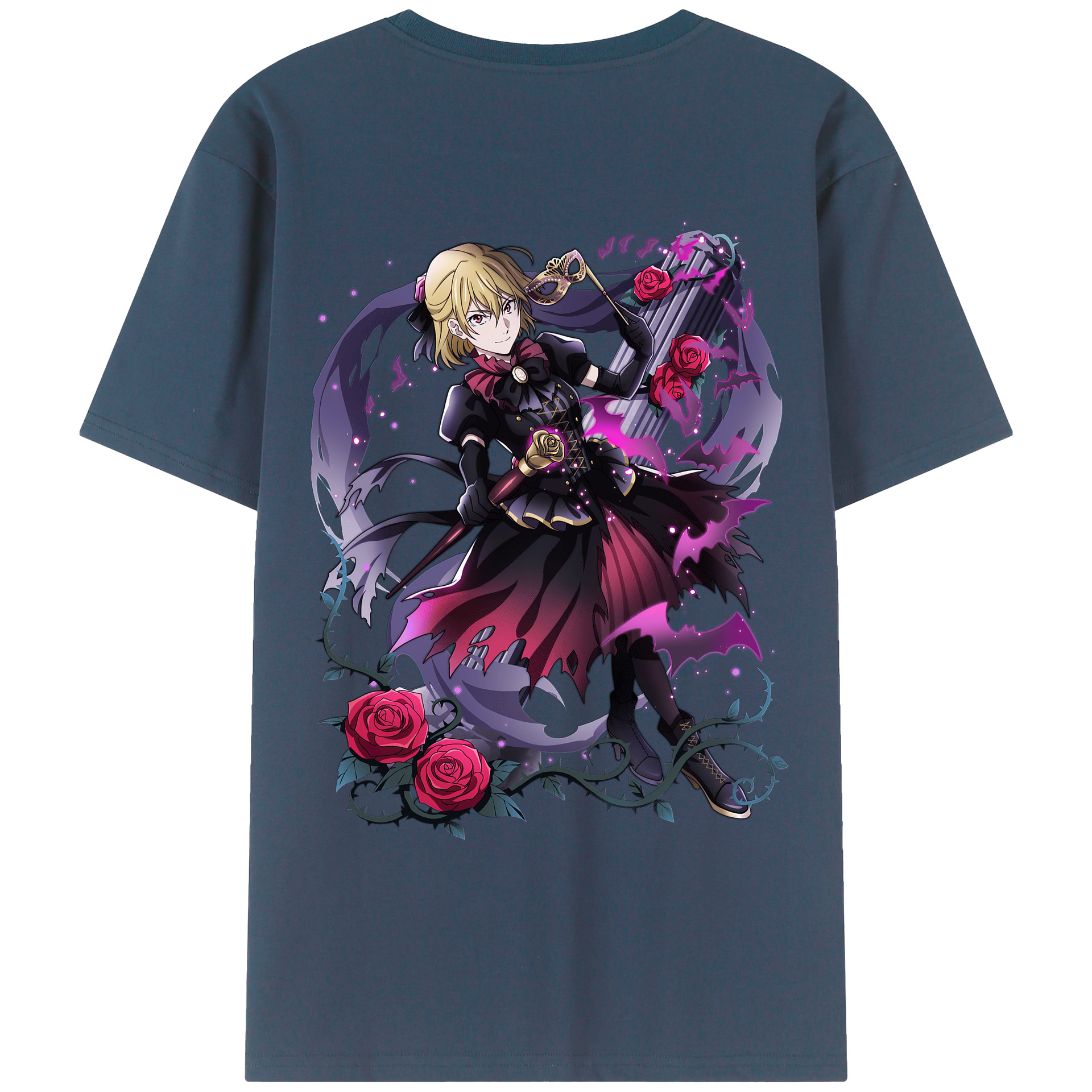 （画像用） 文豪ストレイドッグス Bungo Stray Dogs 綿100％ メンズ半袖Tシャツ（バックプリント） 通気性