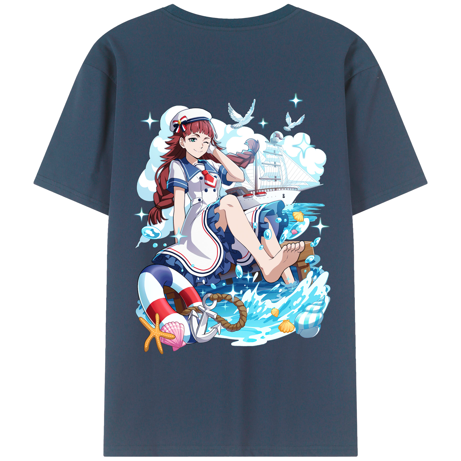 （画像用） 文豪ストレイドッグス Bungo Stray Dogs 綿100％ メンズ半袖Tシャツ（バックプリント） 通気性