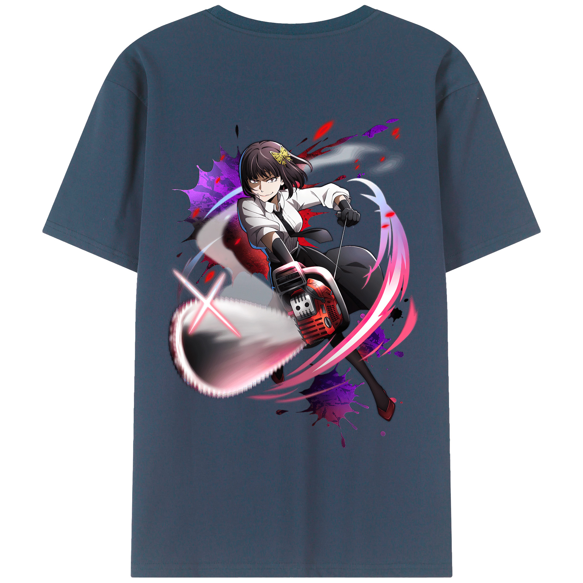 （画像用） 文豪ストレイドッグス Bungo Stray Dogs 綿100％ メンズ半袖Tシャツ（バックプリント） 通気性