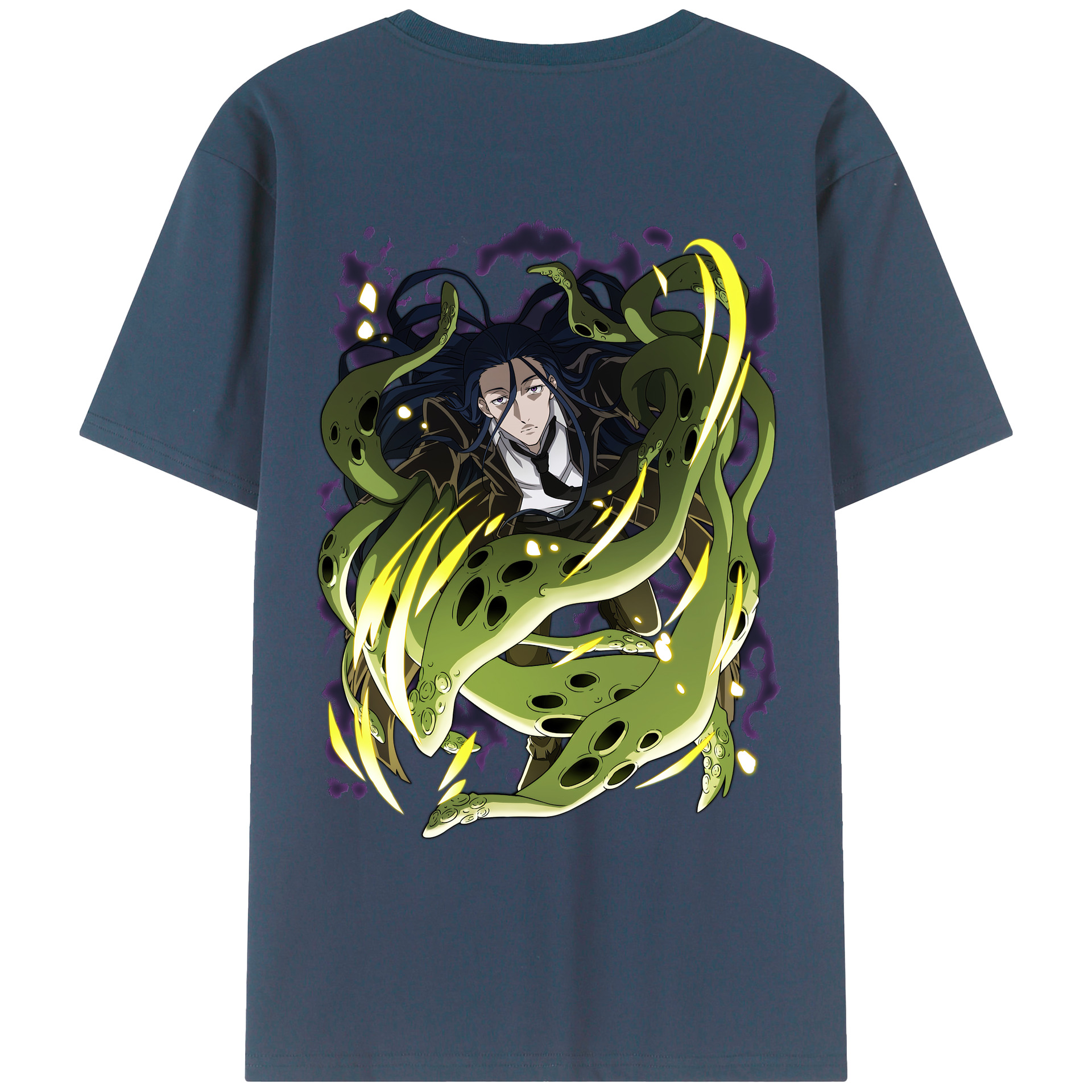 （画像用） 文豪ストレイドッグス Bungo Stray Dogs 綿100％ メンズ半袖Tシャツ（バックプリント） 通気性