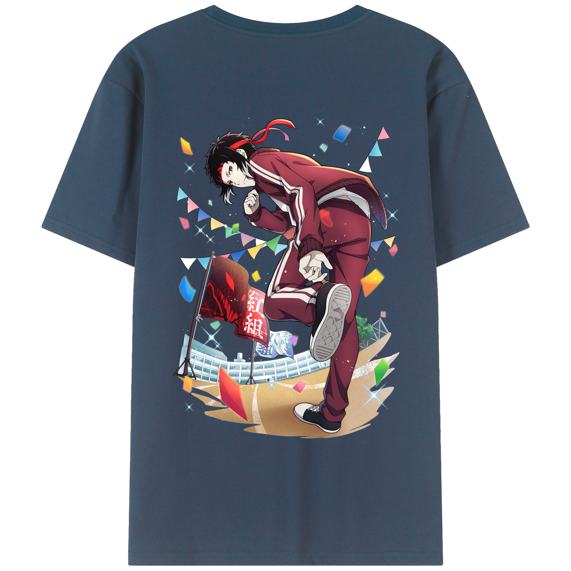 （画像用） 文豪ストレイドッグス Bungo Stray Dogs 綿100％ メンズ半袖Tシャツ（バックプリント） 通気性