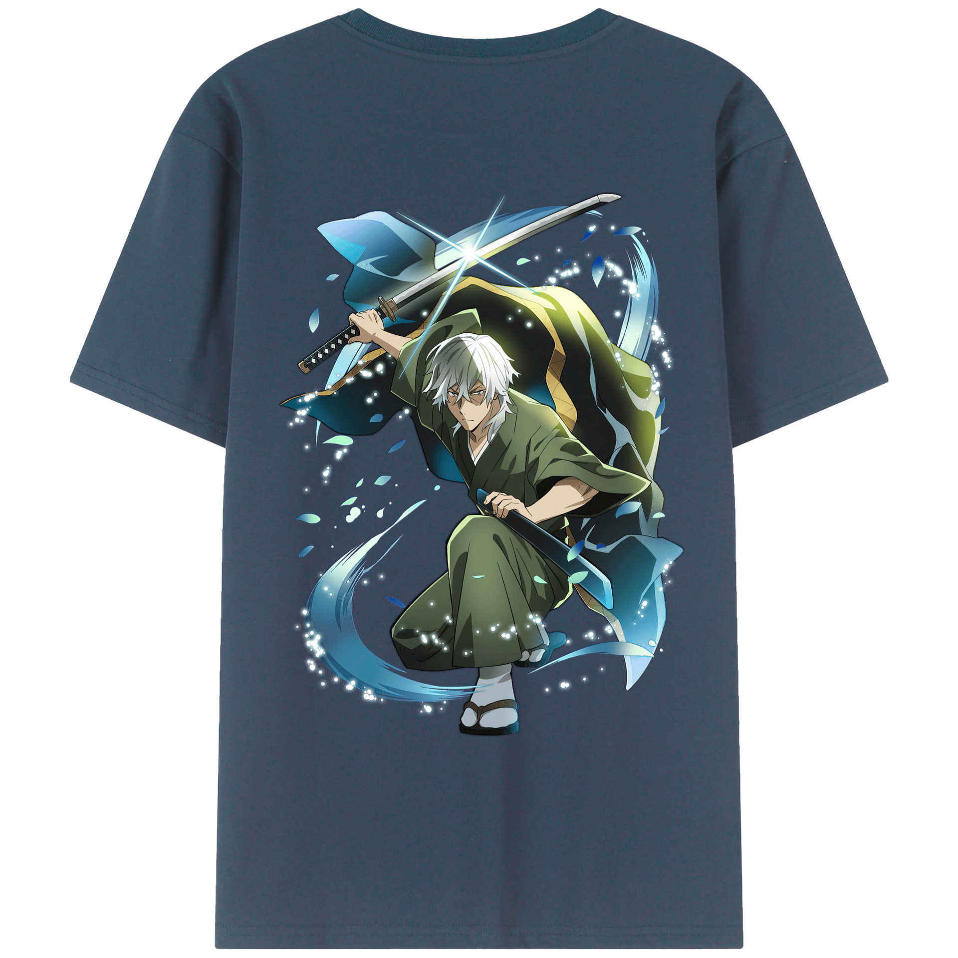 （画像用） 文豪ストレイドッグス Bungo Stray Dogs 綿100％ メンズ半袖Tシャツ（バックプリント） 通気性