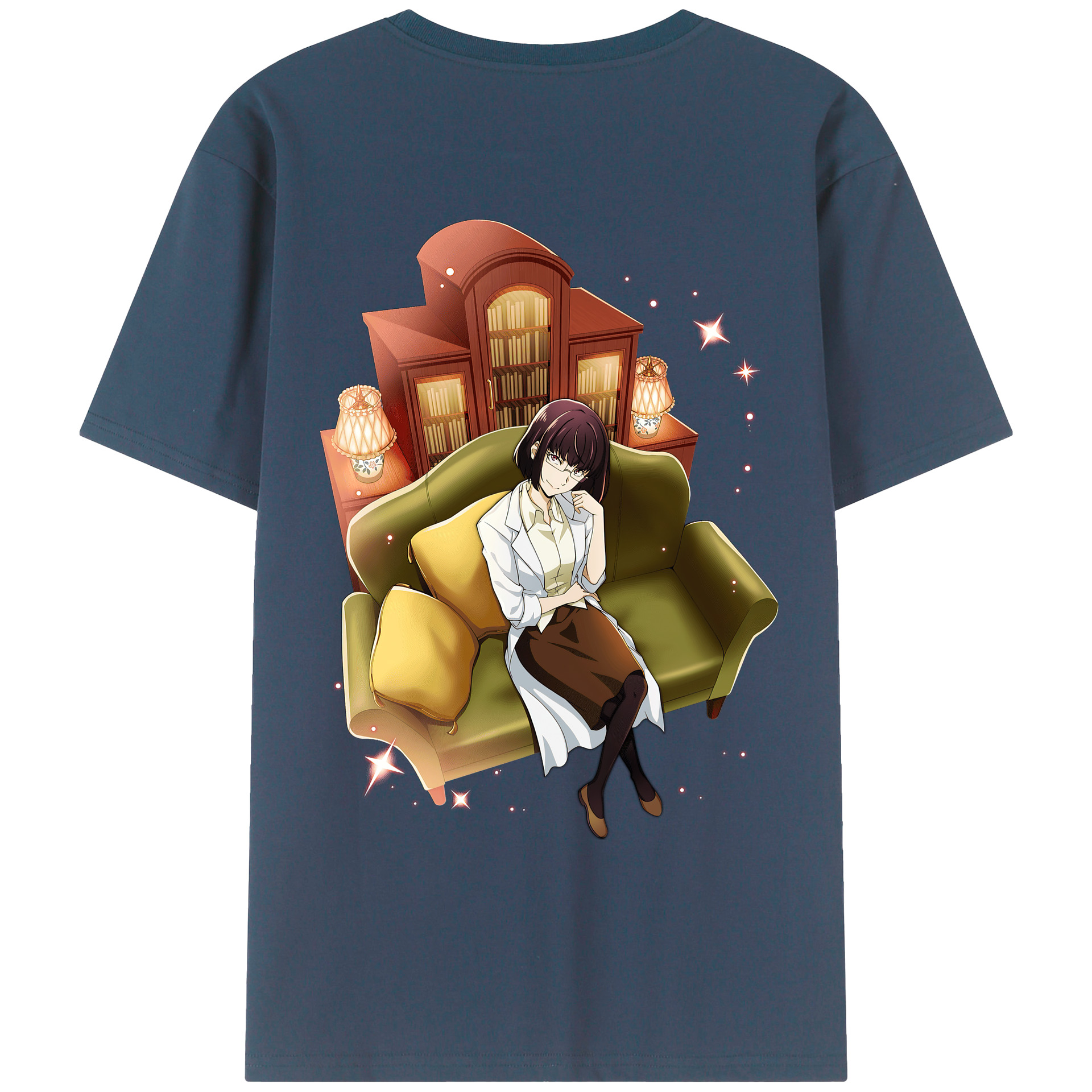 （画像用） 文豪ストレイドッグス Bungo Stray Dogs 綿100％ メンズ半袖Tシャツ（バックプリント） 通気性