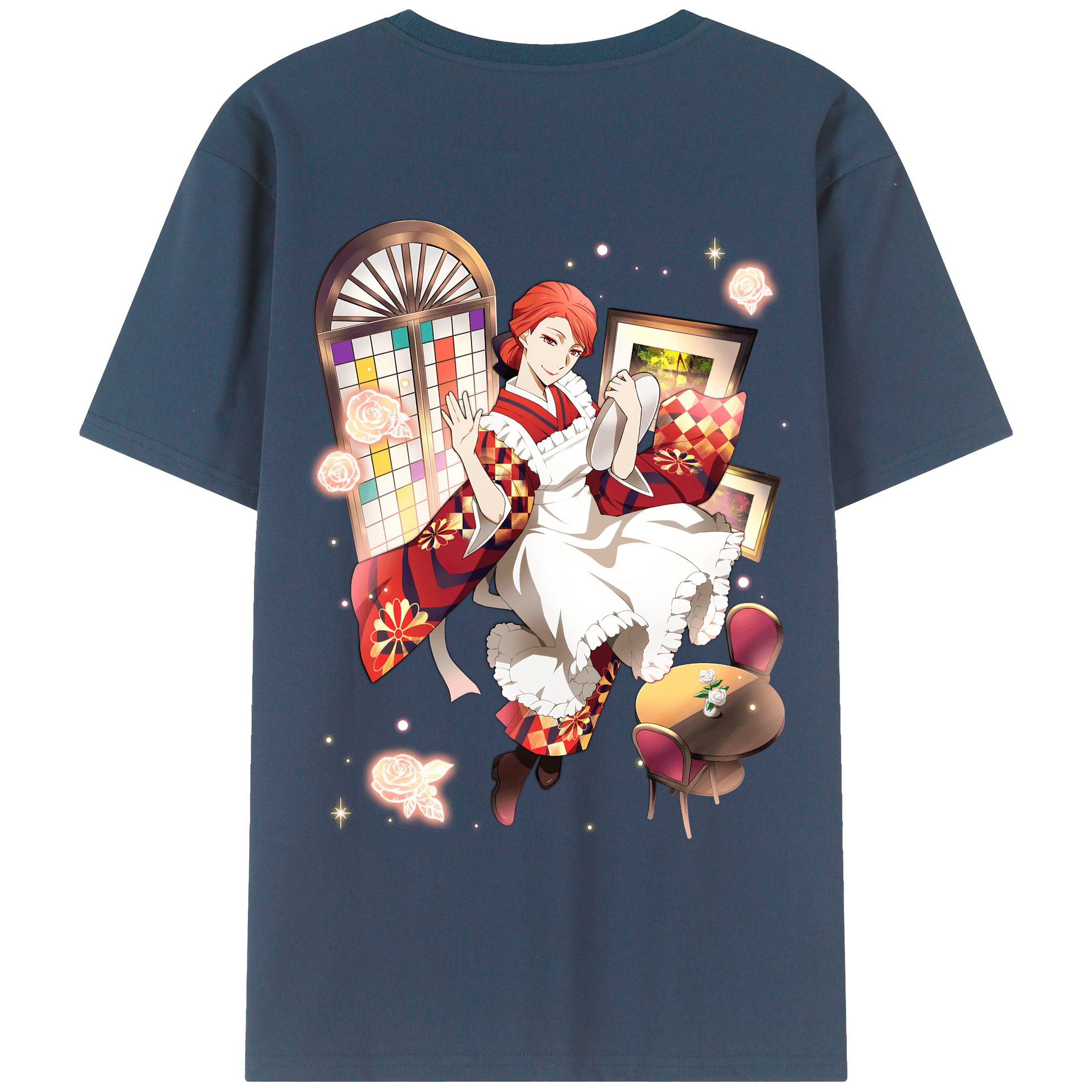 （画像用） 文豪ストレイドッグス Bungo Stray Dogs 綿100％ メンズ半袖Tシャツ（バックプリント） 通気性