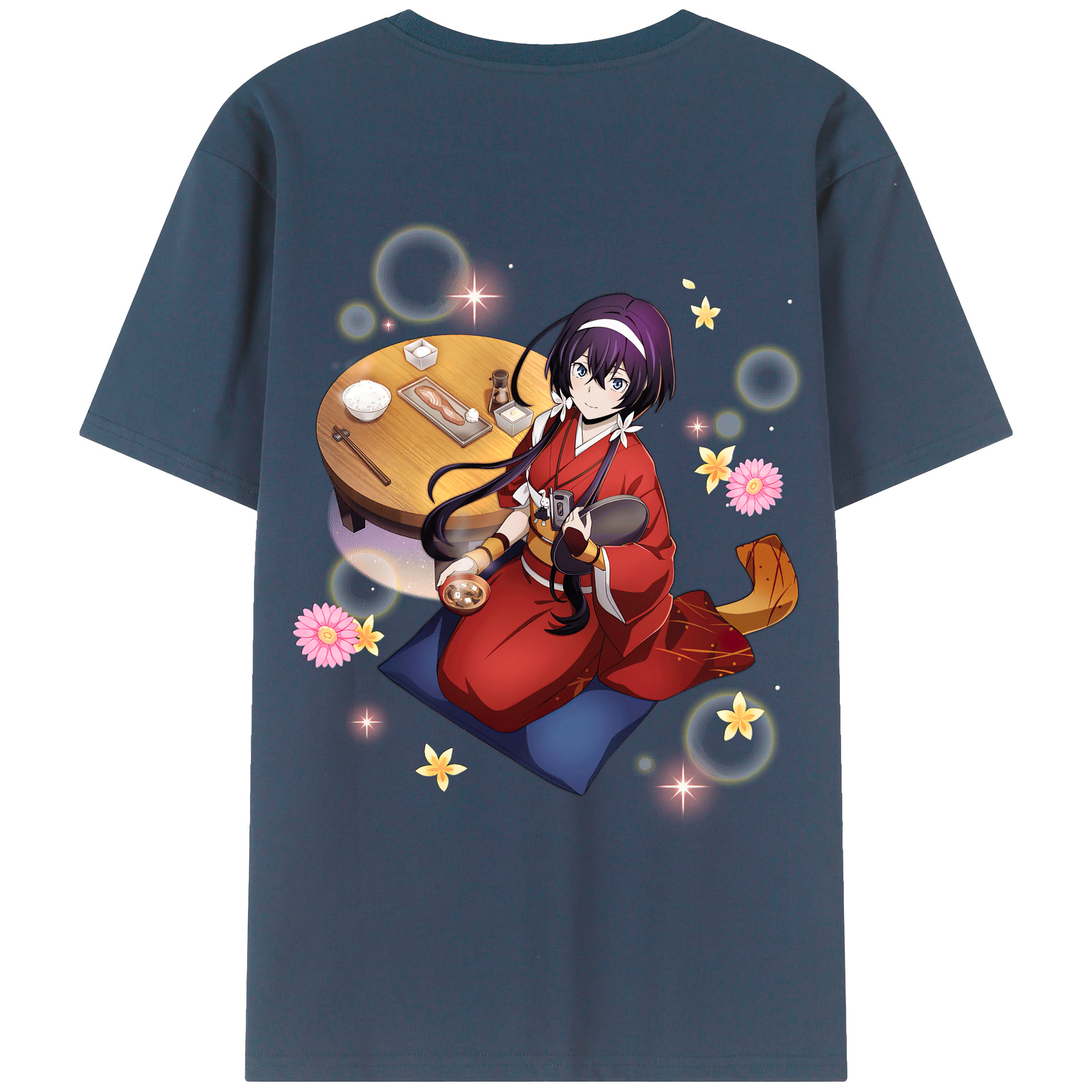 （画像用） 文豪ストレイドッグス Bungo Stray Dogs 綿100％ メンズ半袖Tシャツ（バックプリント） 通気性