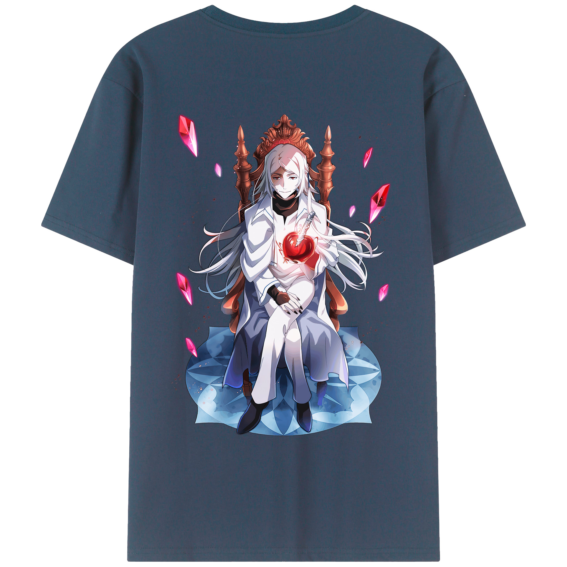 （画像用） 文豪ストレイドッグス Bungo Stray Dogs 綿100％ メンズ半袖Tシャツ（バックプリント） 通気性