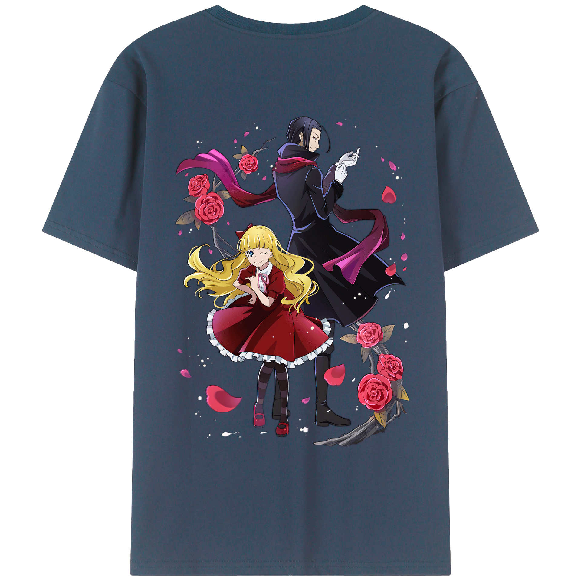 （画像用） 文豪ストレイドッグス Bungo Stray Dogs 綿100％ メンズ半袖Tシャツ（バックプリント） 通気性