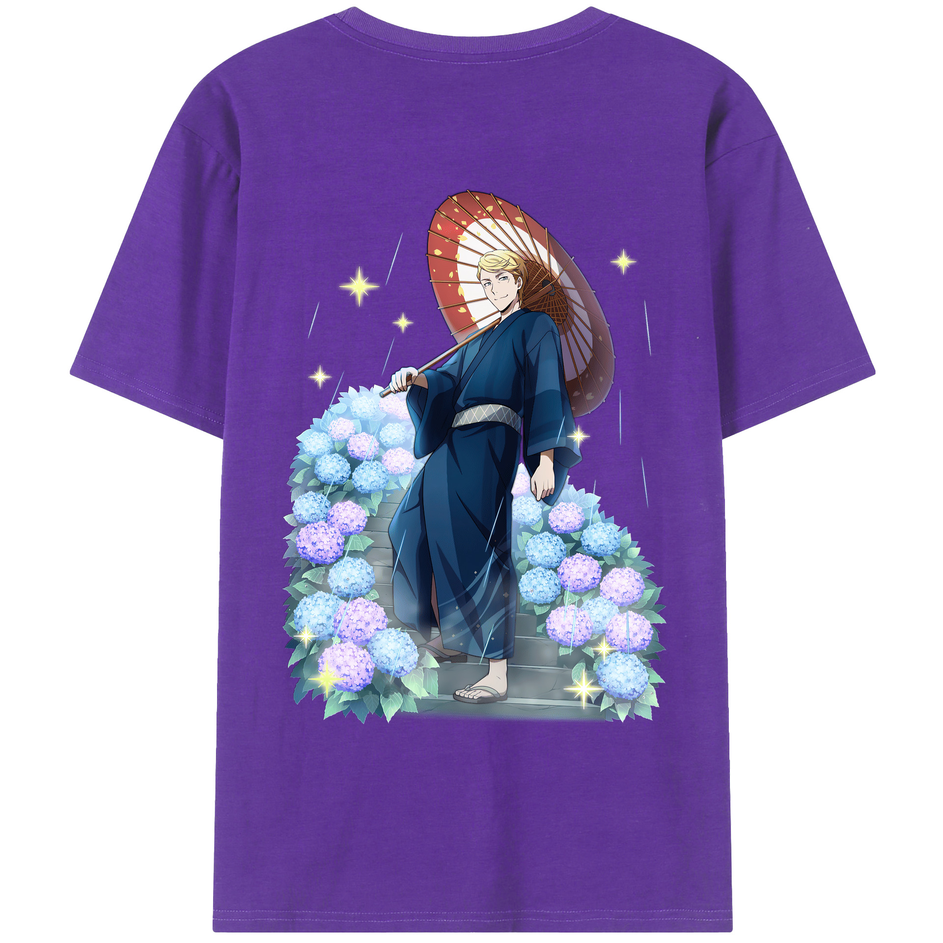 （画像用） 文豪ストレイドッグス Bungo Stray Dogs 綿100％ メンズ半袖Tシャツ（バックプリント） 通気性