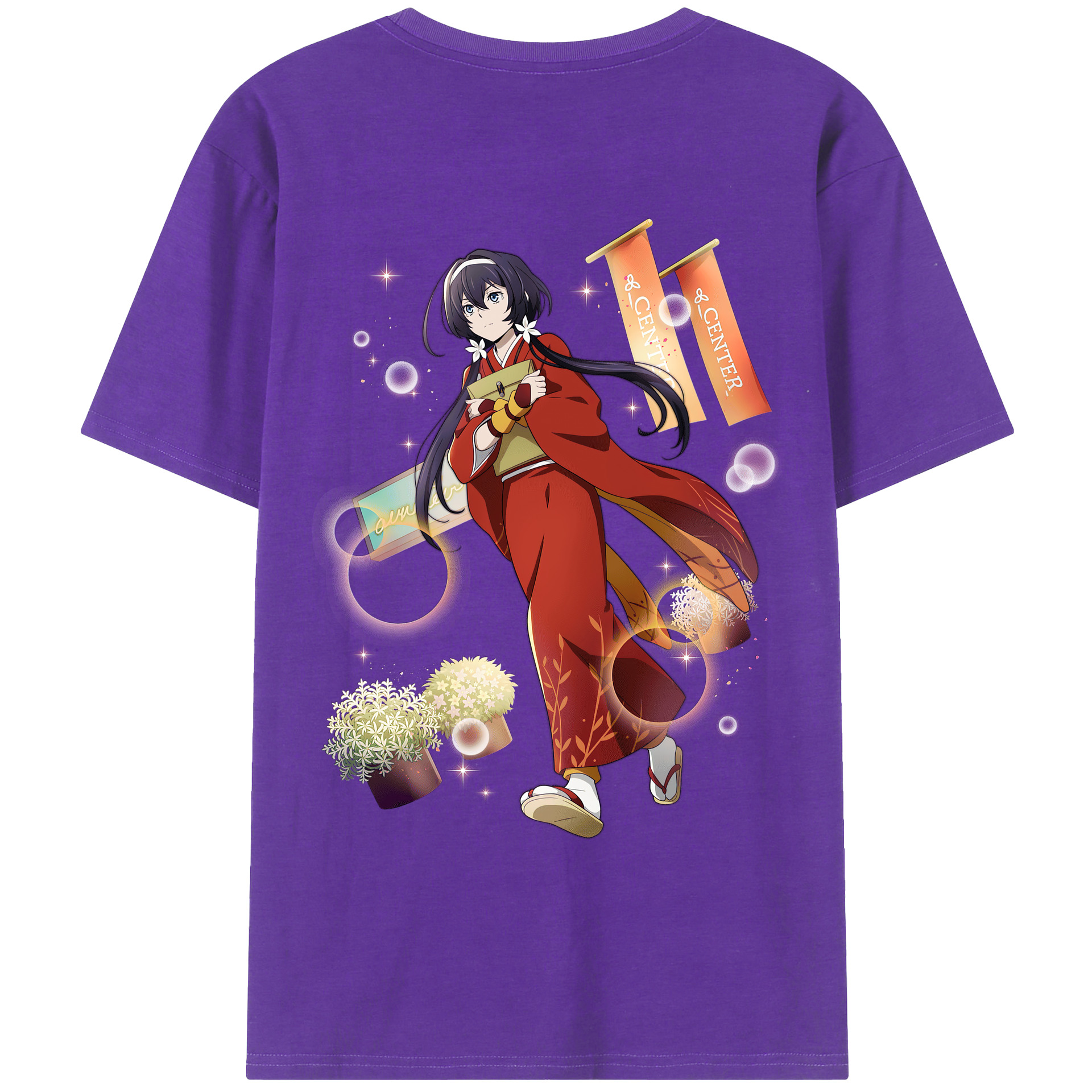 （画像用） 文豪ストレイドッグス Bungo Stray Dogs 綿100％ メンズ半袖Tシャツ（バックプリント） 通気性