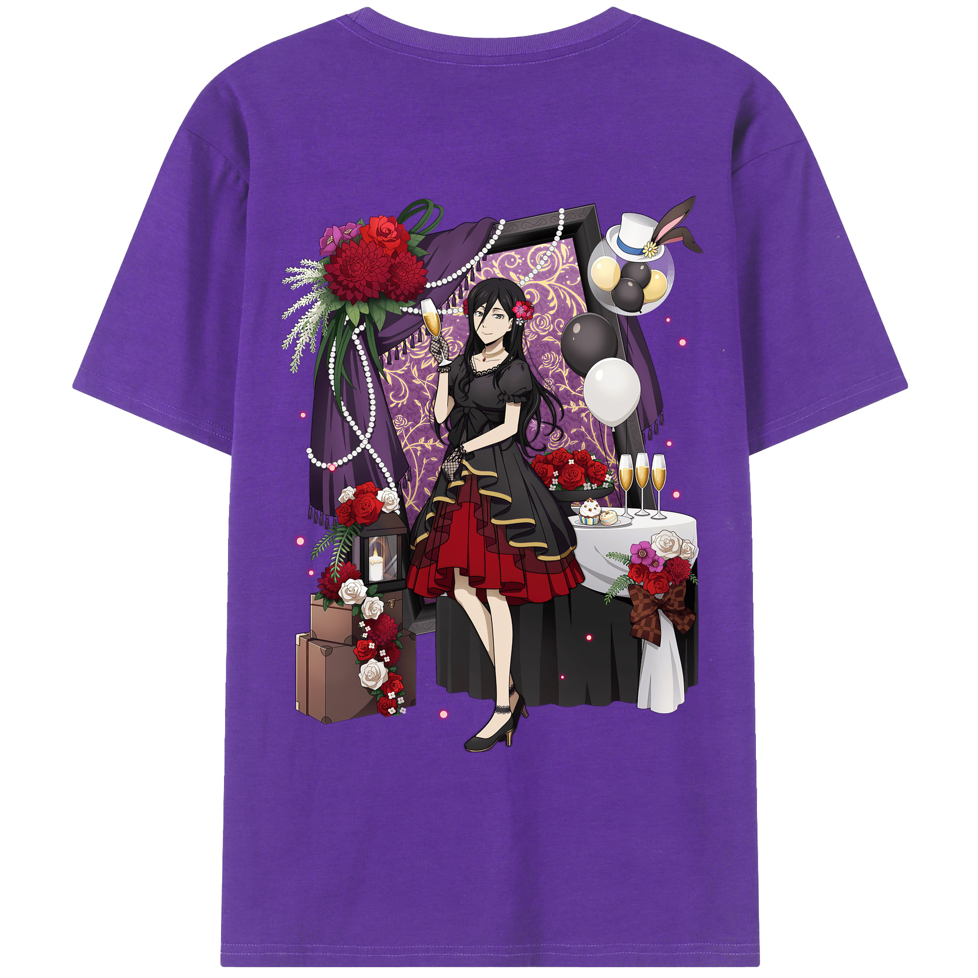 （画像用） 文豪ストレイドッグス Bungo Stray Dogs 綿100％ メンズ半袖Tシャツ（バックプリント） 通気性