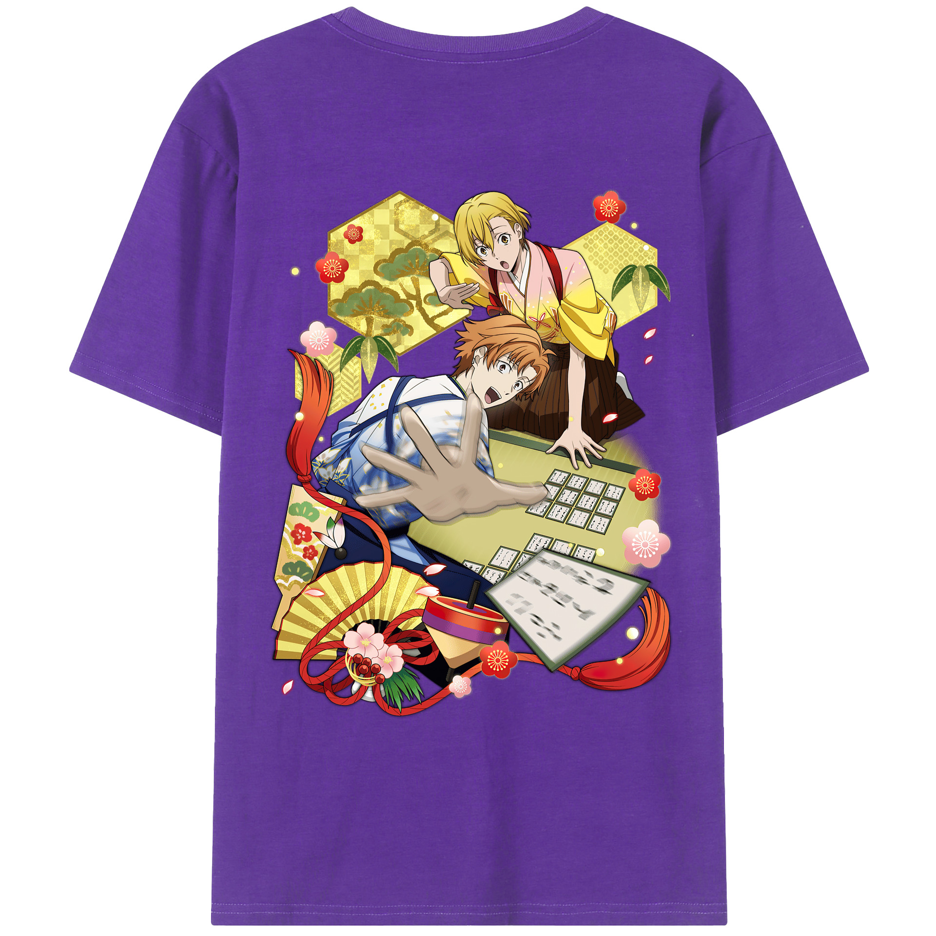 （画像用） 文豪ストレイドッグス Bungo Stray Dogs 綿100％ メンズ半袖Tシャツ（バックプリント） 通気性