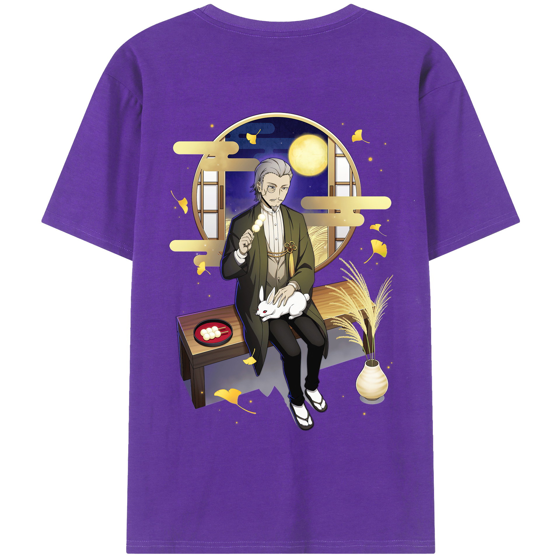 （画像用） 文豪ストレイドッグス Bungo Stray Dogs 綿100％ メンズ半袖Tシャツ（バックプリント） 通気性