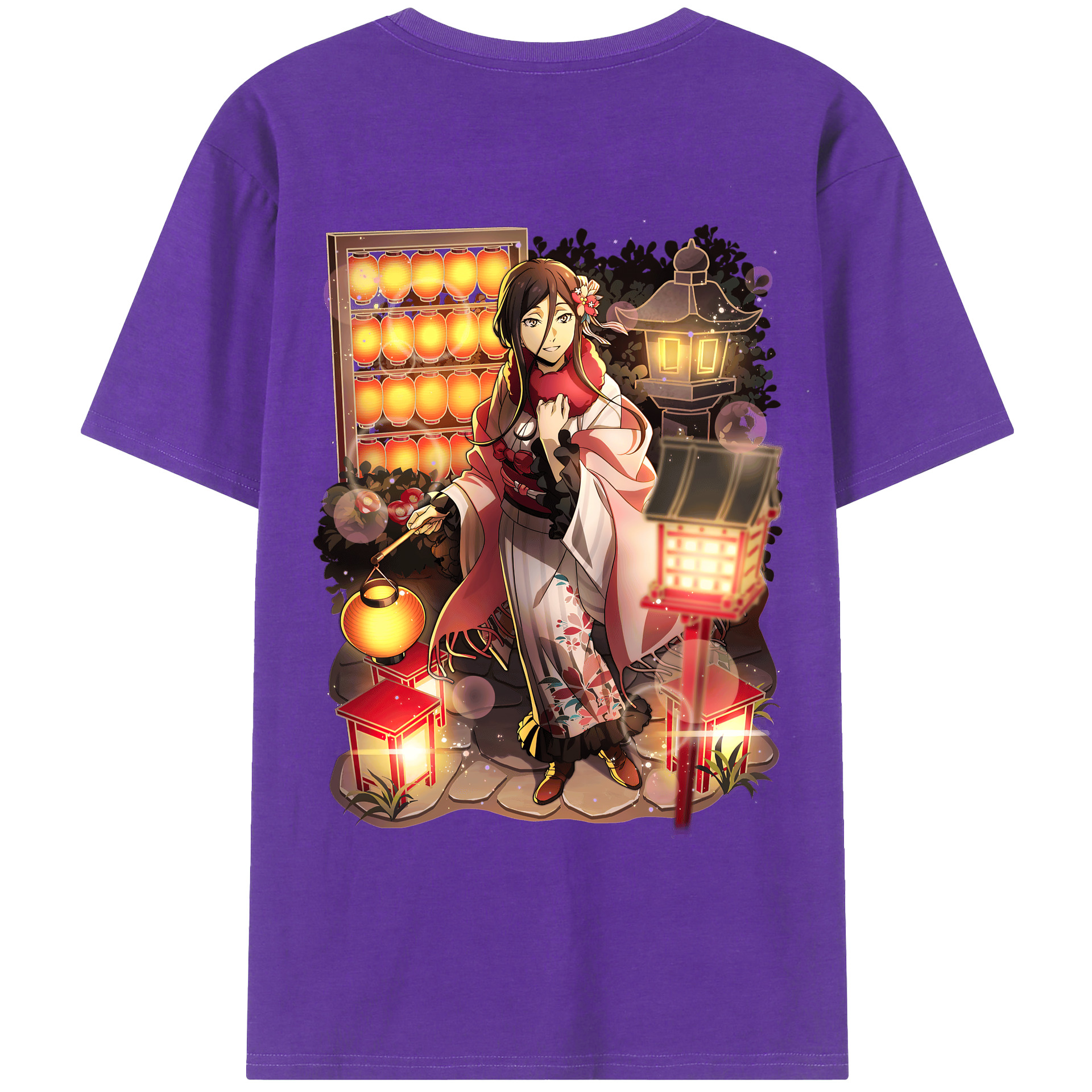 （画像用） 文豪ストレイドッグス Bungo Stray Dogs 綿100％ メンズ半袖Tシャツ（バックプリント） 通気性