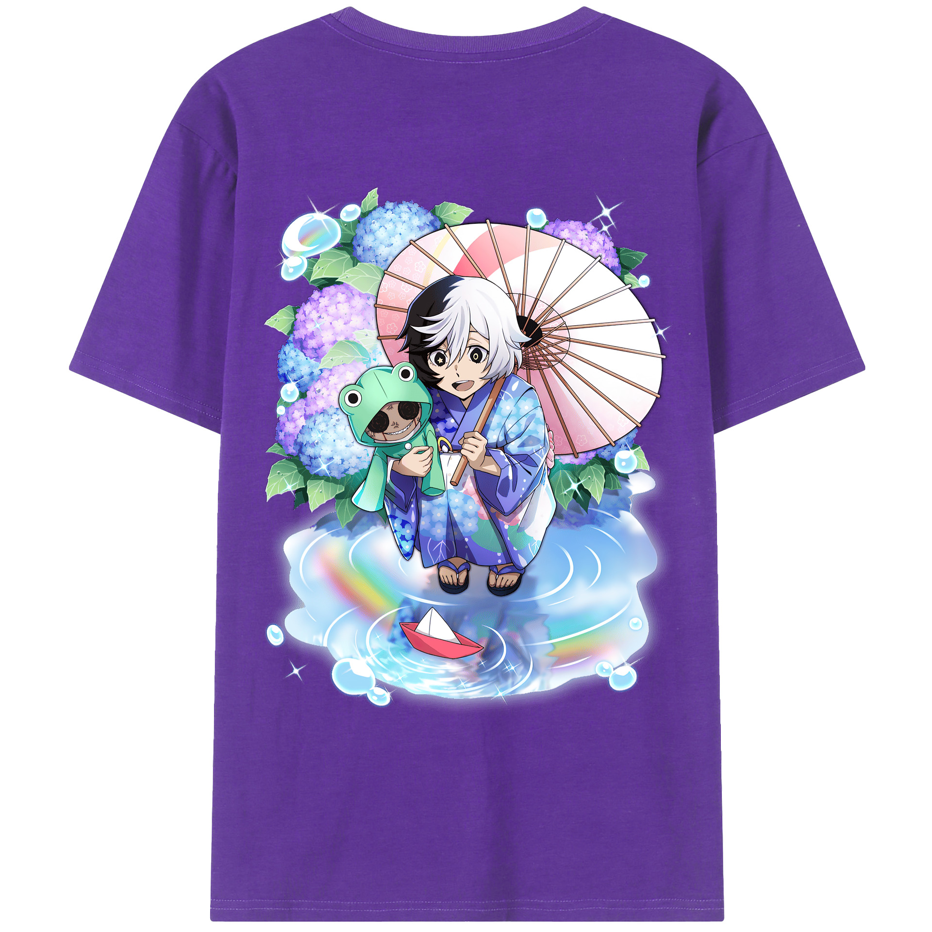 （画像用） 文豪ストレイドッグス Bungo Stray Dogs 綿100％ メンズ半袖Tシャツ（バックプリント） 通気性