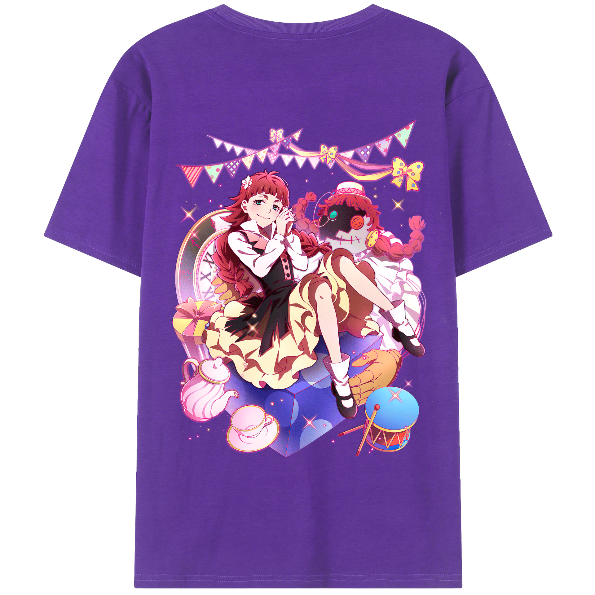 文豪ストレイドッグス Bungo Stray Dogs 綿100％ メンズ半袖Tシャツ（バックプリント） 通気性