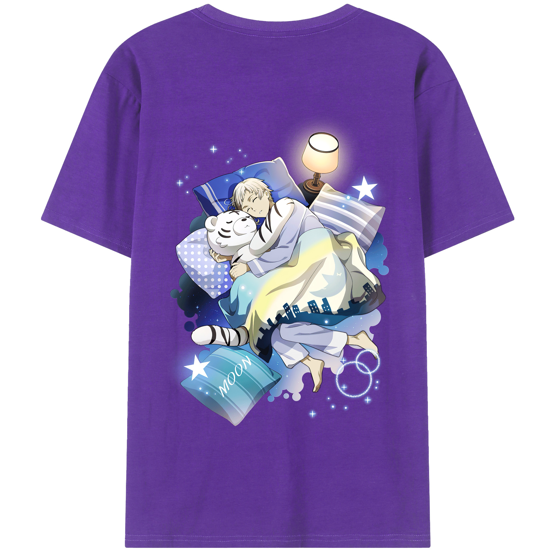 （画像用） 文豪ストレイドッグス Bungo Stray Dogs 綿100％ メンズ半袖Tシャツ（バックプリント） 通気性