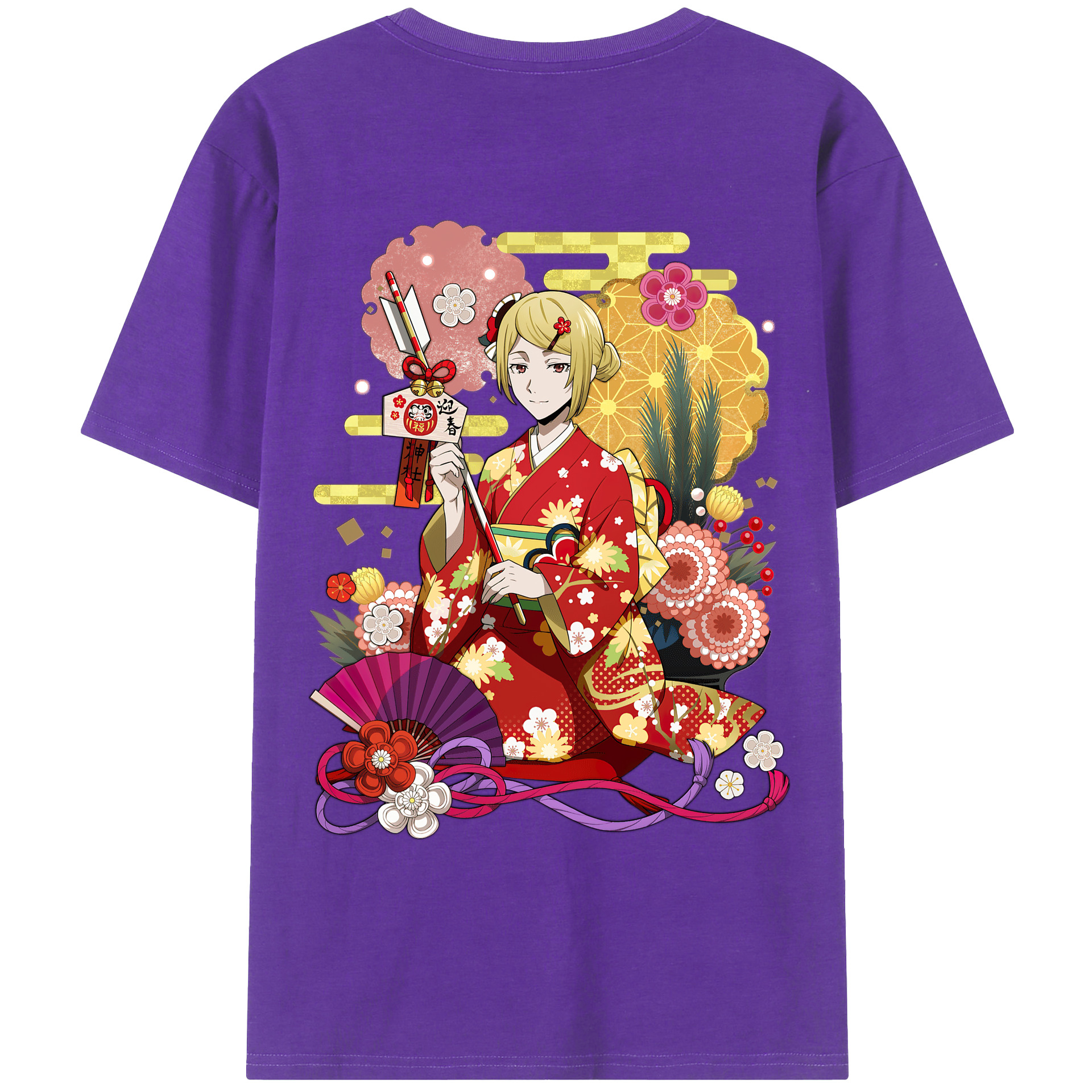 （画像用） 文豪ストレイドッグス Bungo Stray Dogs 綿100％ メンズ半袖Tシャツ（バックプリント） 通気性