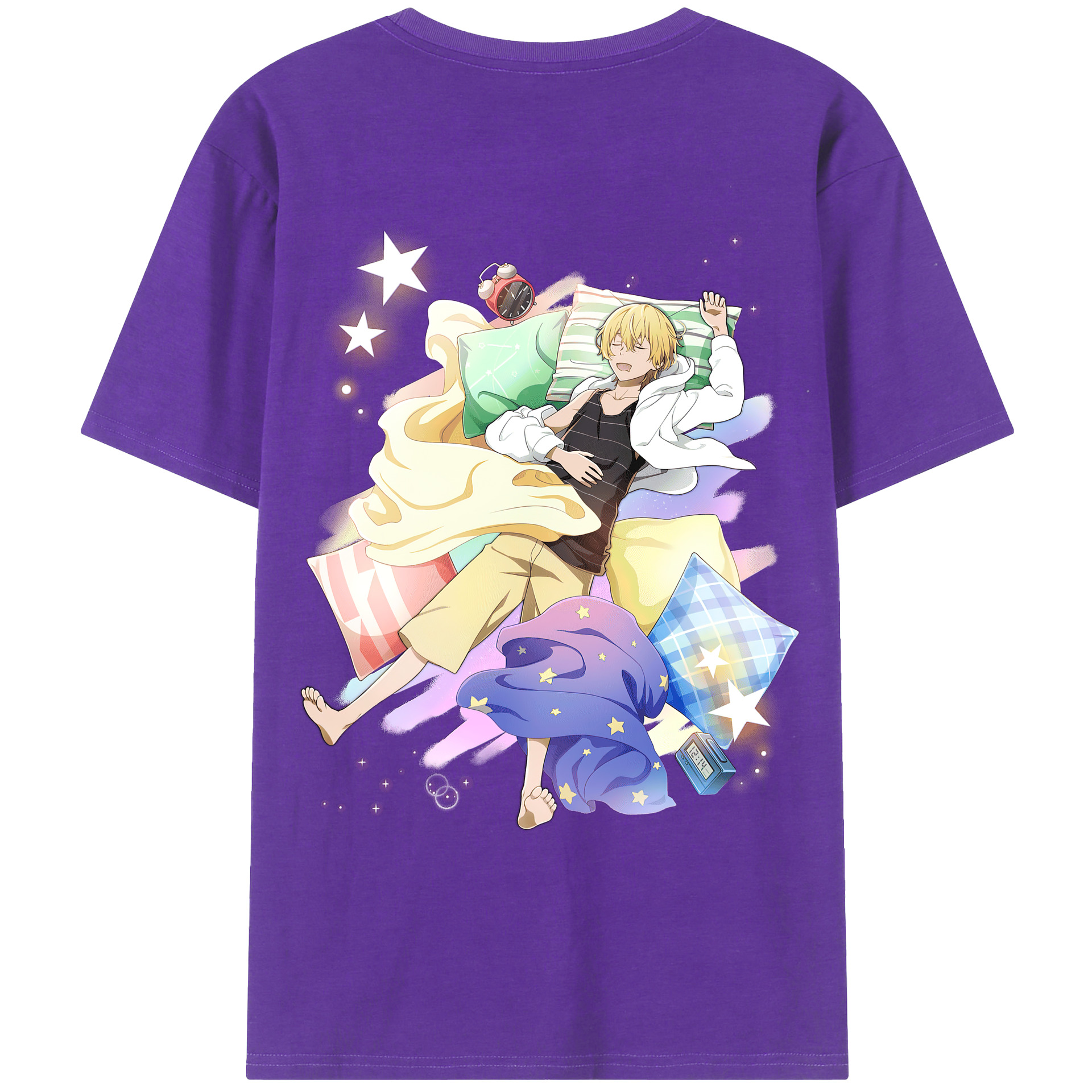 （画像用） 文豪ストレイドッグス Bungo Stray Dogs 綿100％ メンズ半袖Tシャツ（バックプリント） 通気性