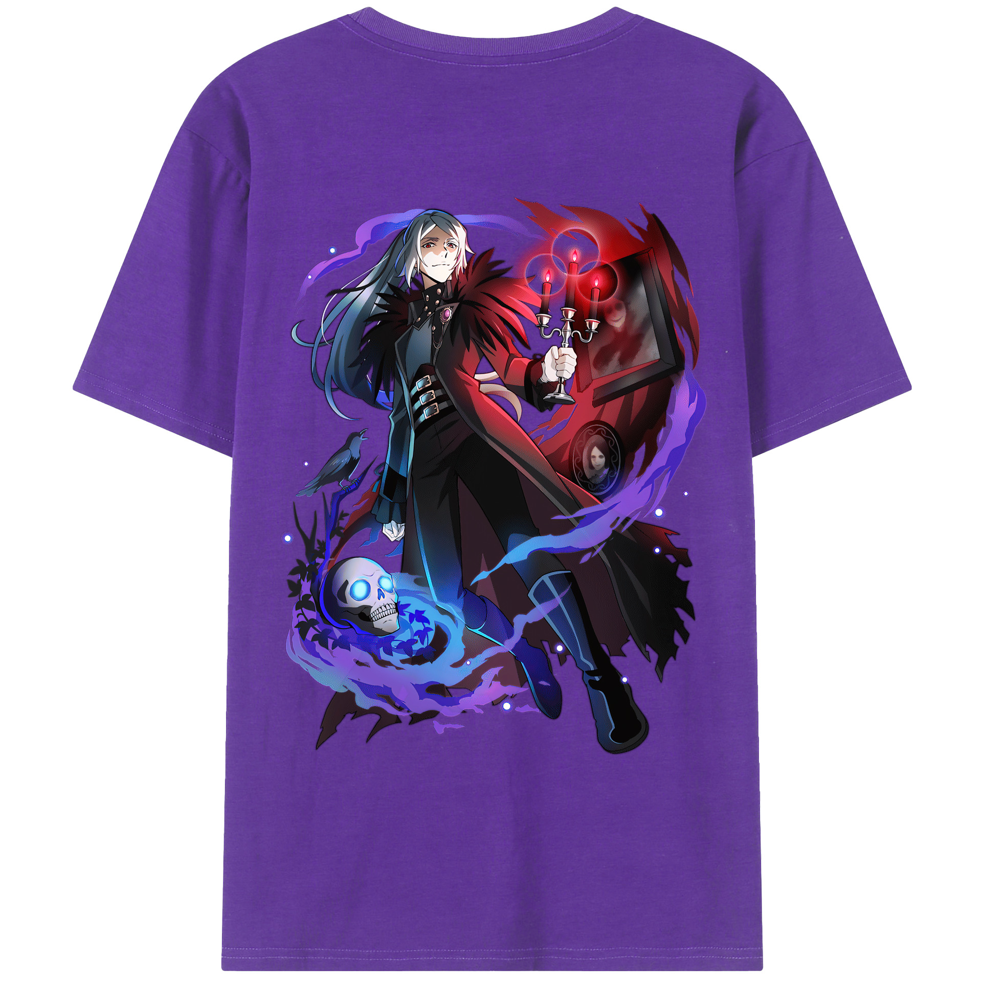 （画像用） 文豪ストレイドッグス Bungo Stray Dogs 綿100％ メンズ半袖Tシャツ（バックプリント） 通気性