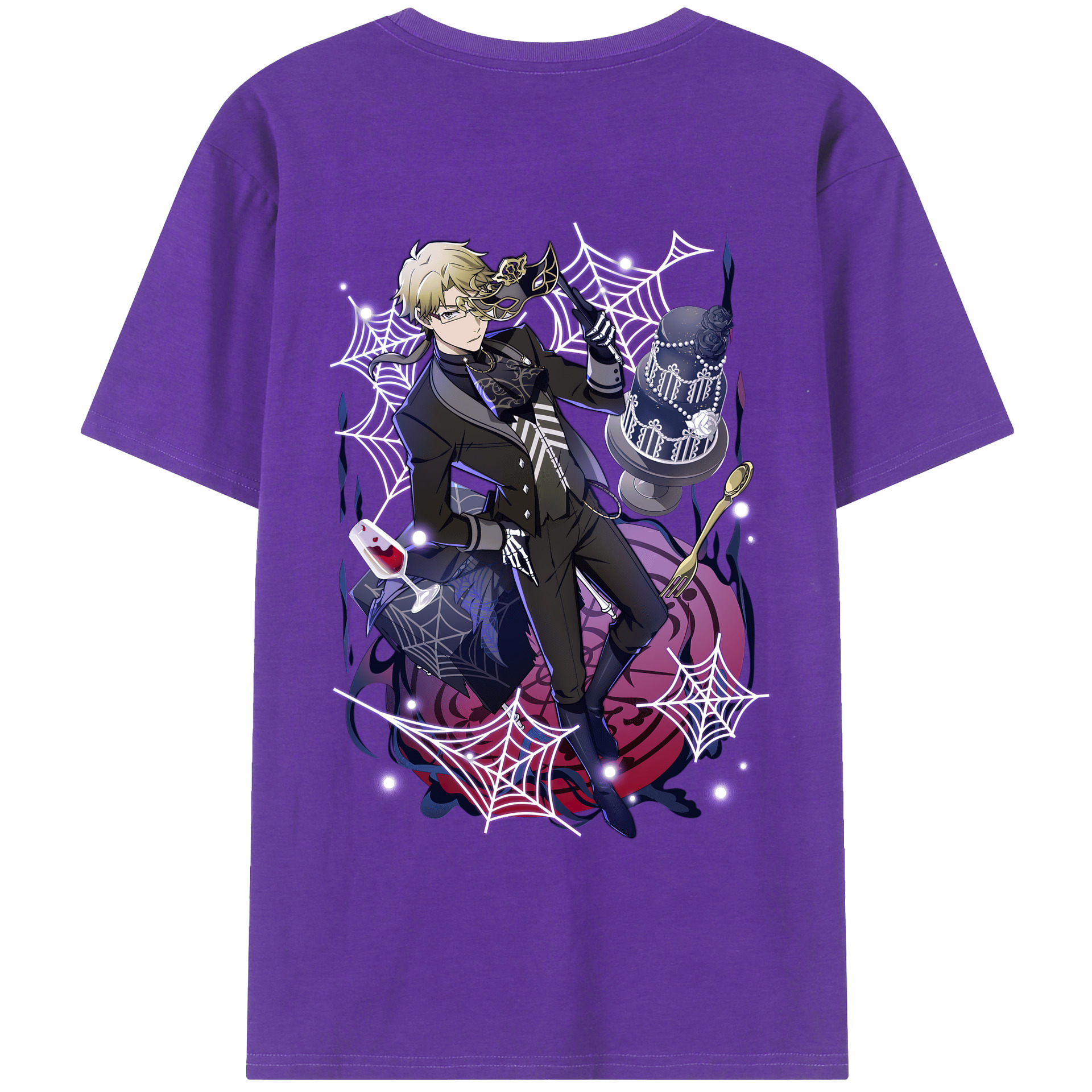 （画像用） 文豪ストレイドッグス Bungo Stray Dogs 綿100％ メンズ半袖Tシャツ（バックプリント） 通気性