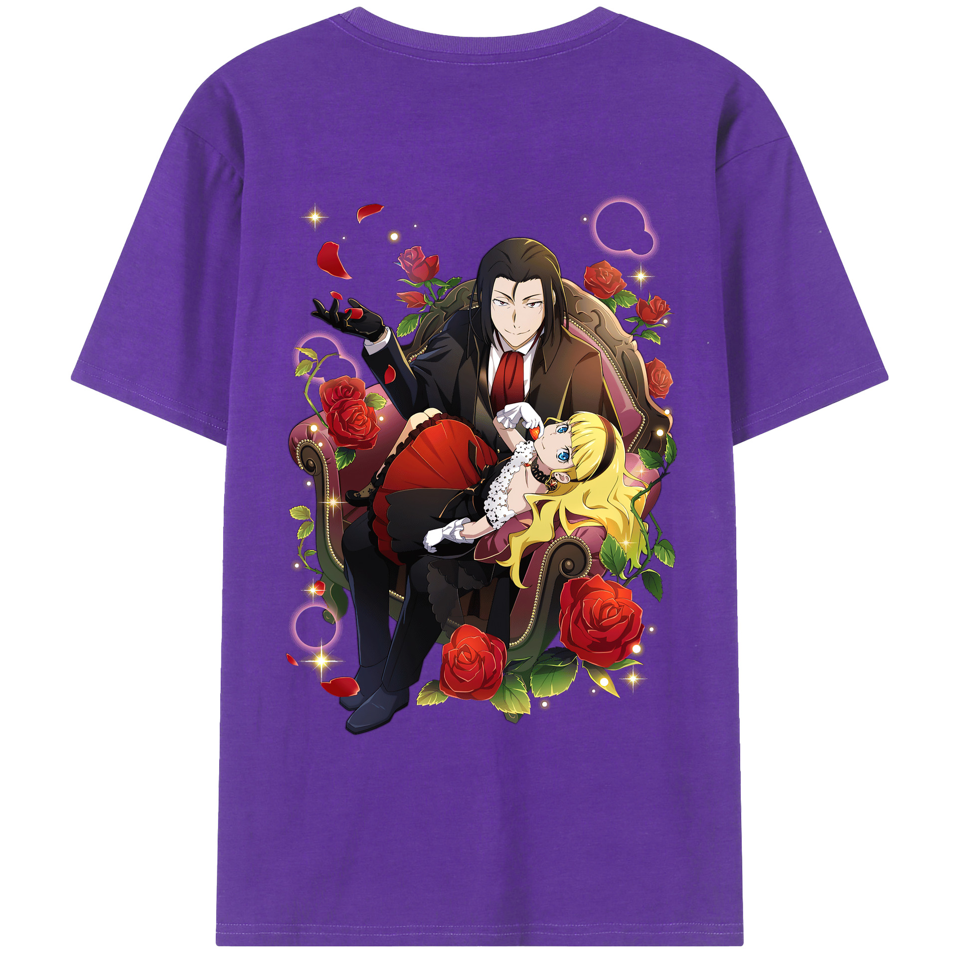 （画像用） 文豪ストレイドッグス Bungo Stray Dogs 綿100％ メンズ半袖Tシャツ（バックプリント） 通気性