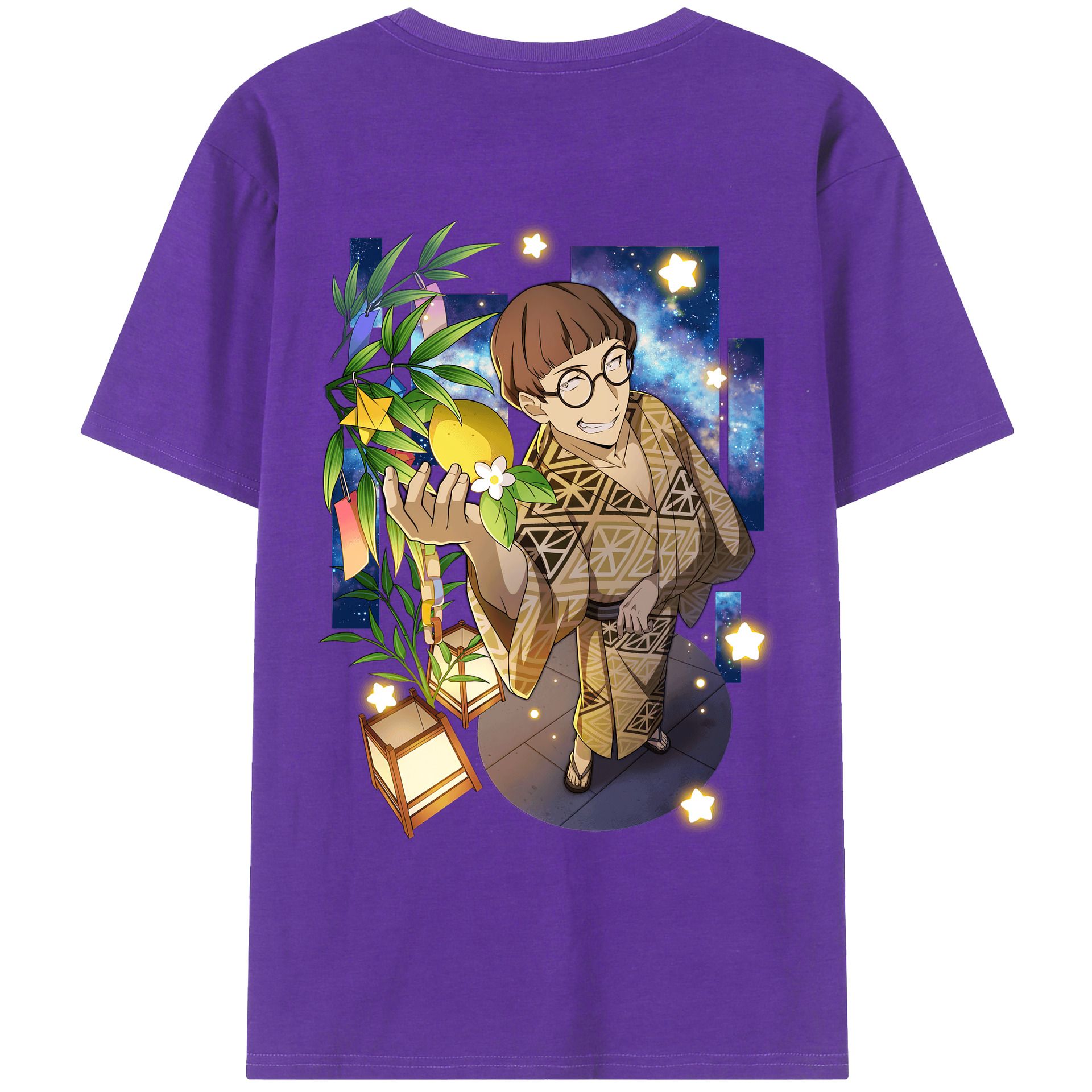 （画像用） 文豪ストレイドッグス Bungo Stray Dogs 綿100％ メンズ半袖Tシャツ（バックプリント） 通気性