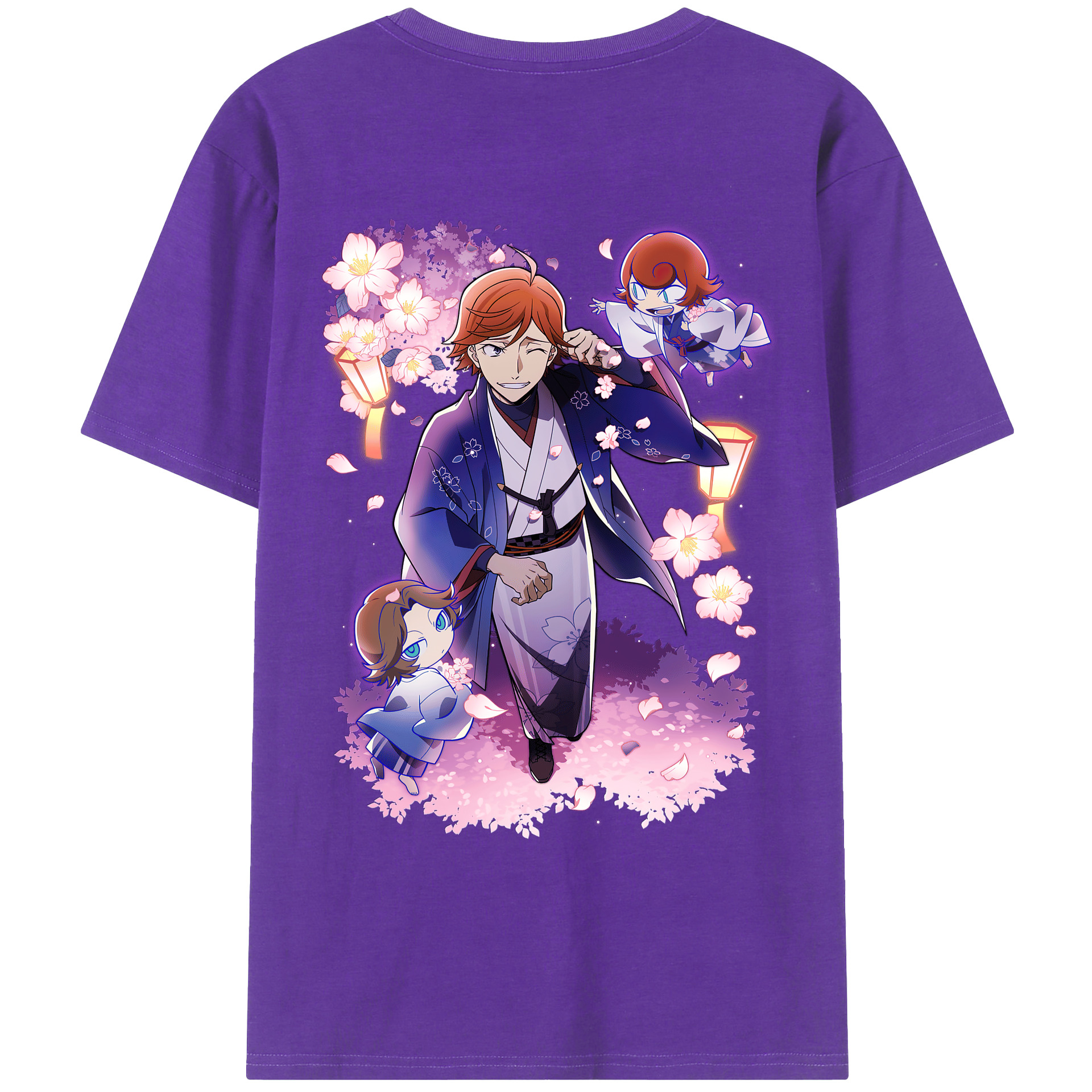 （画像用） 文豪ストレイドッグス Bungo Stray Dogs 綿100％ メンズ半袖Tシャツ（バックプリント） 通気性