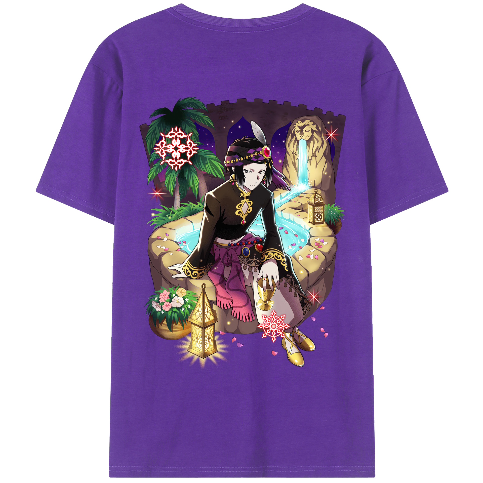 （画像用） 文豪ストレイドッグス Bungo Stray Dogs 綿100％ メンズ半袖Tシャツ（バックプリント） 通気性