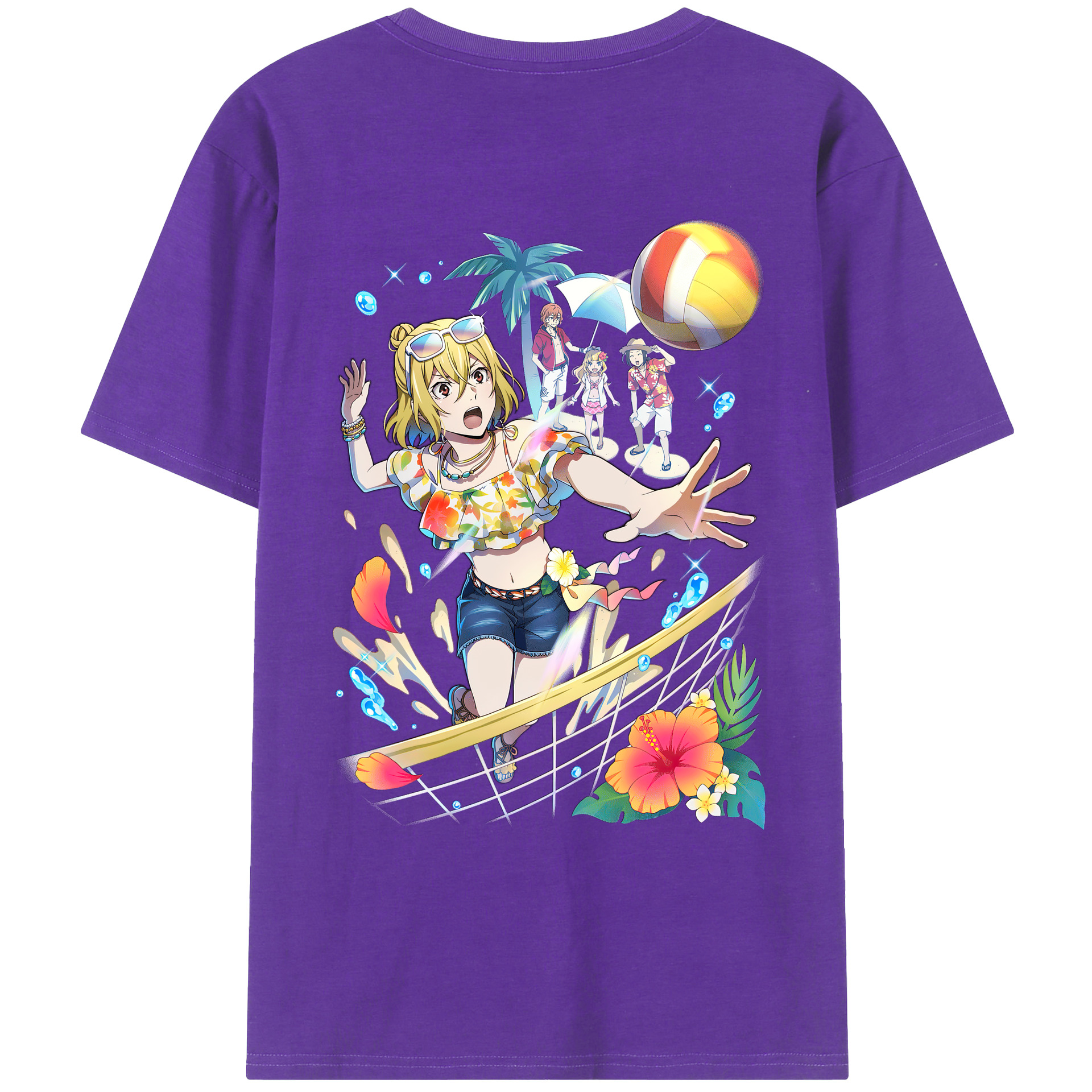 （画像用） 文豪ストレイドッグス Bungo Stray Dogs 綿100％ メンズ半袖Tシャツ（バックプリント） 通気性