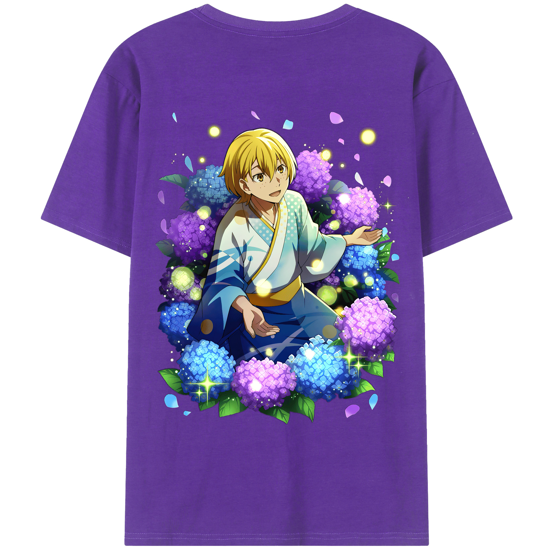 （画像用） 文豪ストレイドッグス Bungo Stray Dogs 綿100％ メンズ半袖Tシャツ（バックプリント） 通気性
