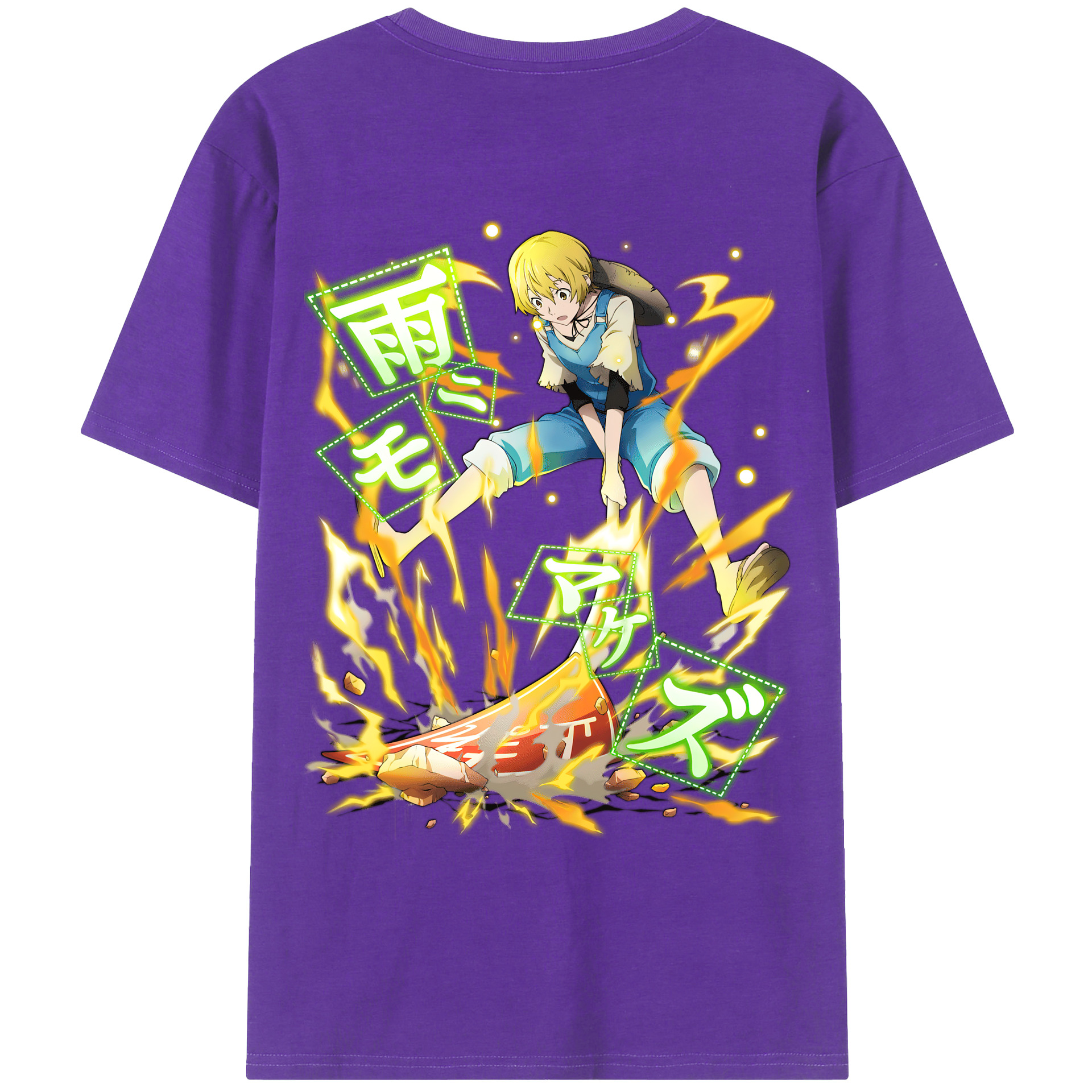 （画像用） 文豪ストレイドッグス Bungo Stray Dogs 綿100％ メンズ半袖Tシャツ（バックプリント） 通気性