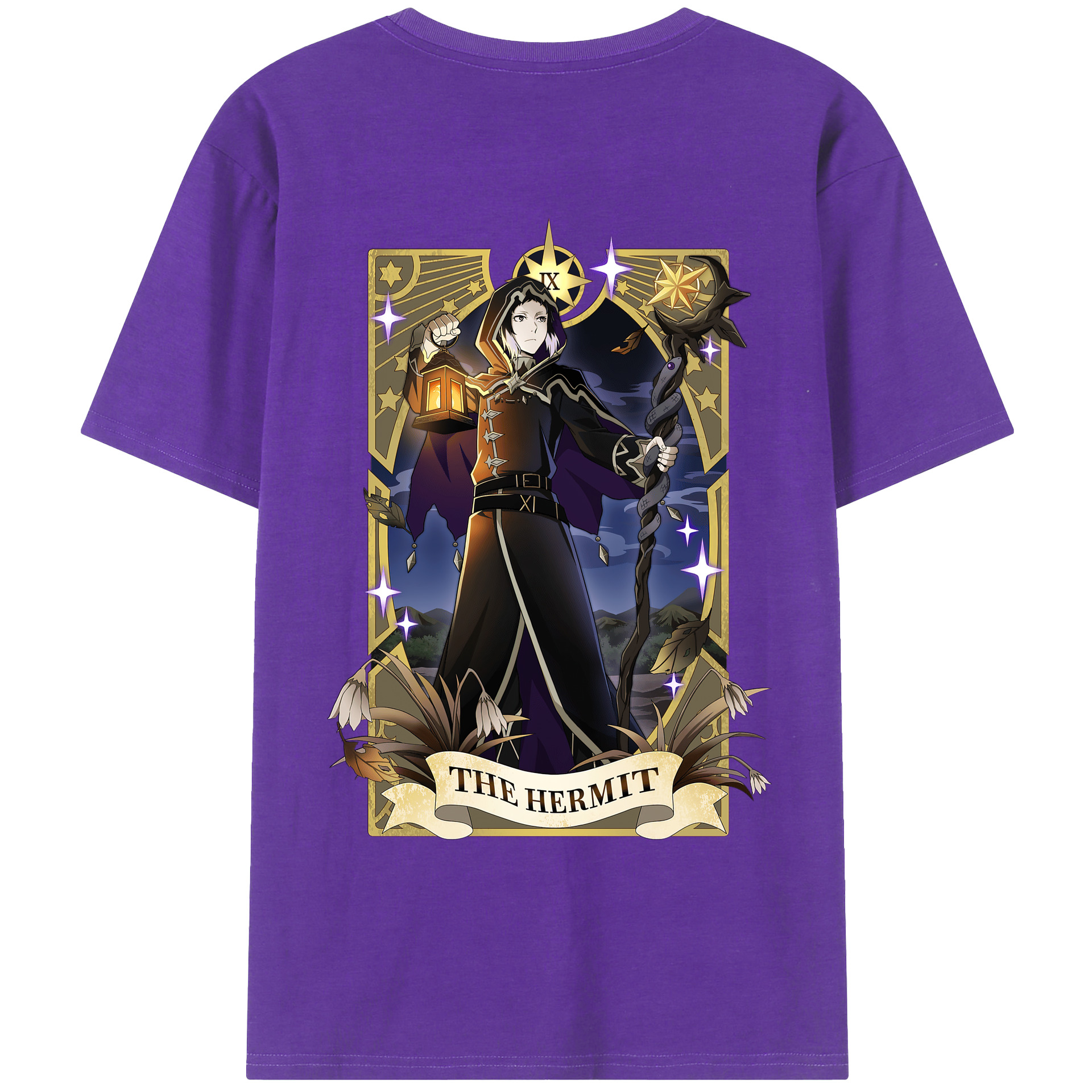 （画像用） 文豪ストレイドッグス Bungo Stray Dogs 綿100％ メンズ半袖Tシャツ（バックプリント） 通気性