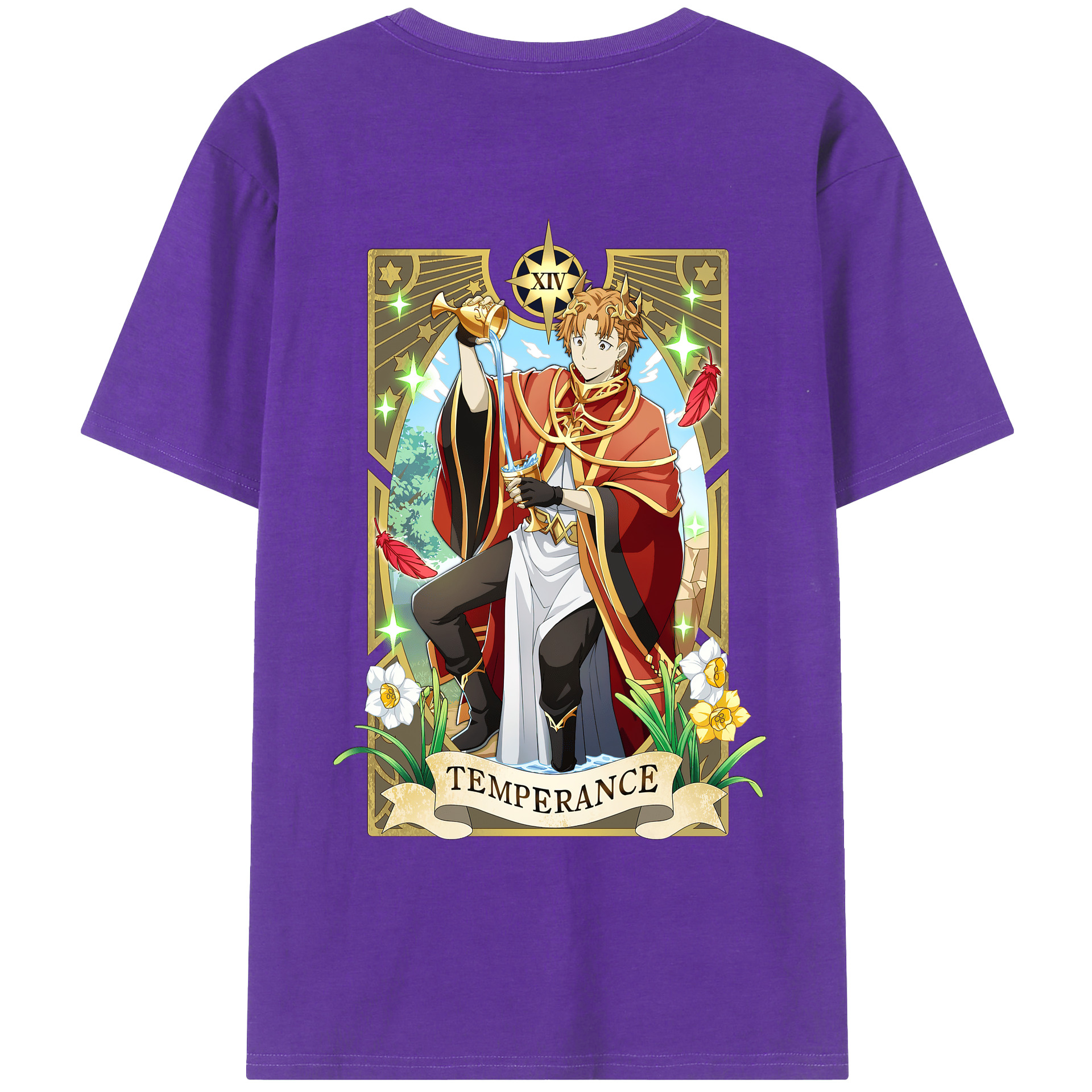 （画像用） 文豪ストレイドッグス Bungo Stray Dogs 綿100％ メンズ半袖Tシャツ（バックプリント） 通気性