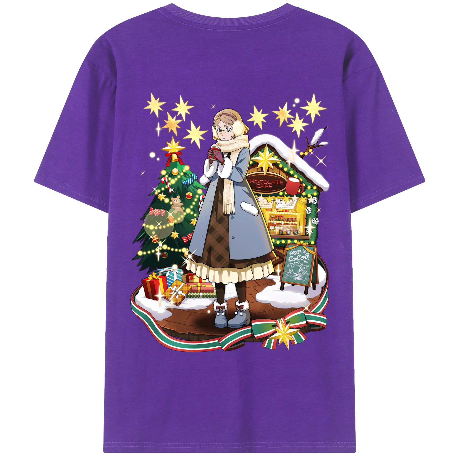 （画像用） 文豪ストレイドッグス Bungo Stray Dogs 綿100％ メンズ半袖Tシャツ（バックプリント） 通気性