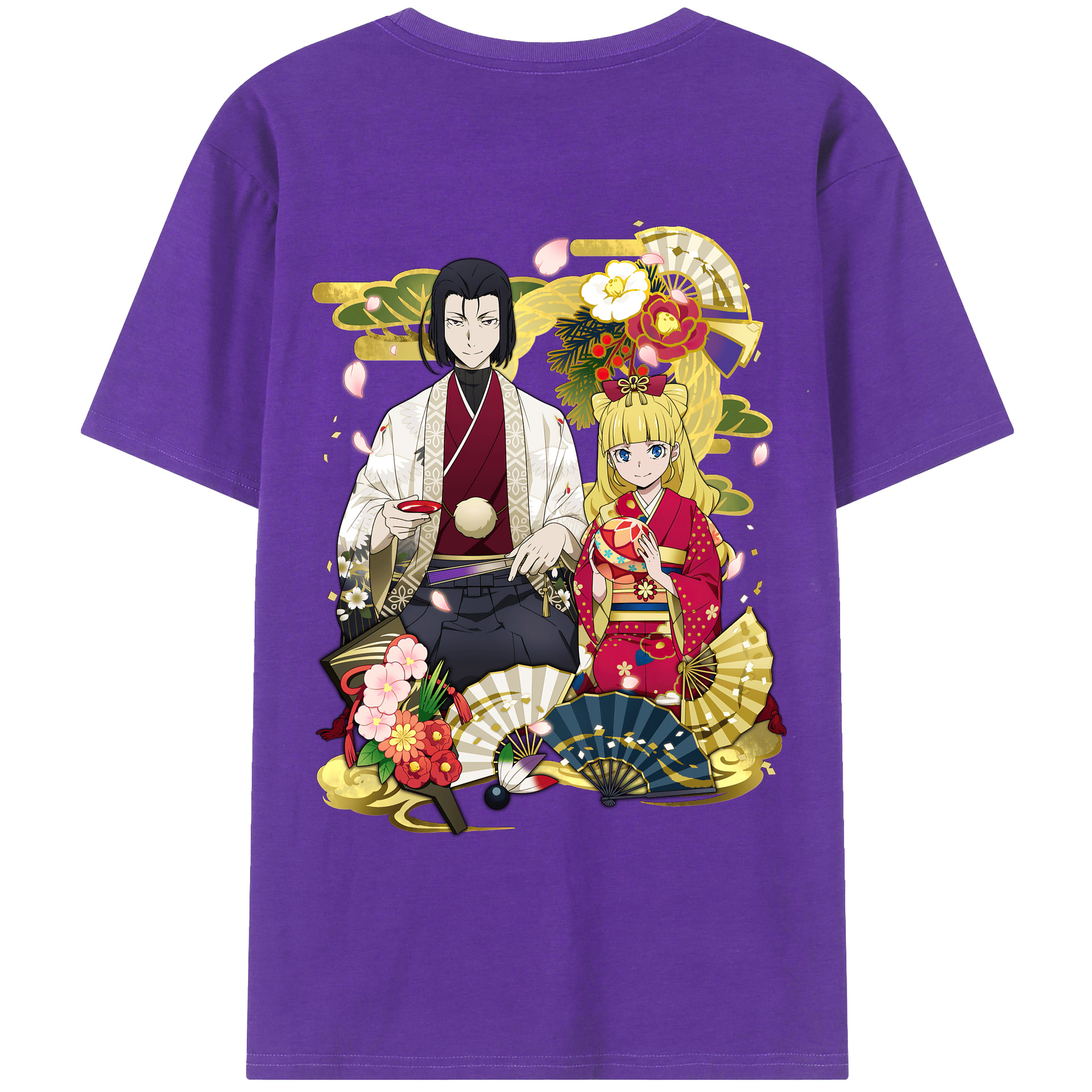 （画像用） 文豪ストレイドッグス Bungo Stray Dogs 綿100％ メンズ半袖Tシャツ（バックプリント） 通気性