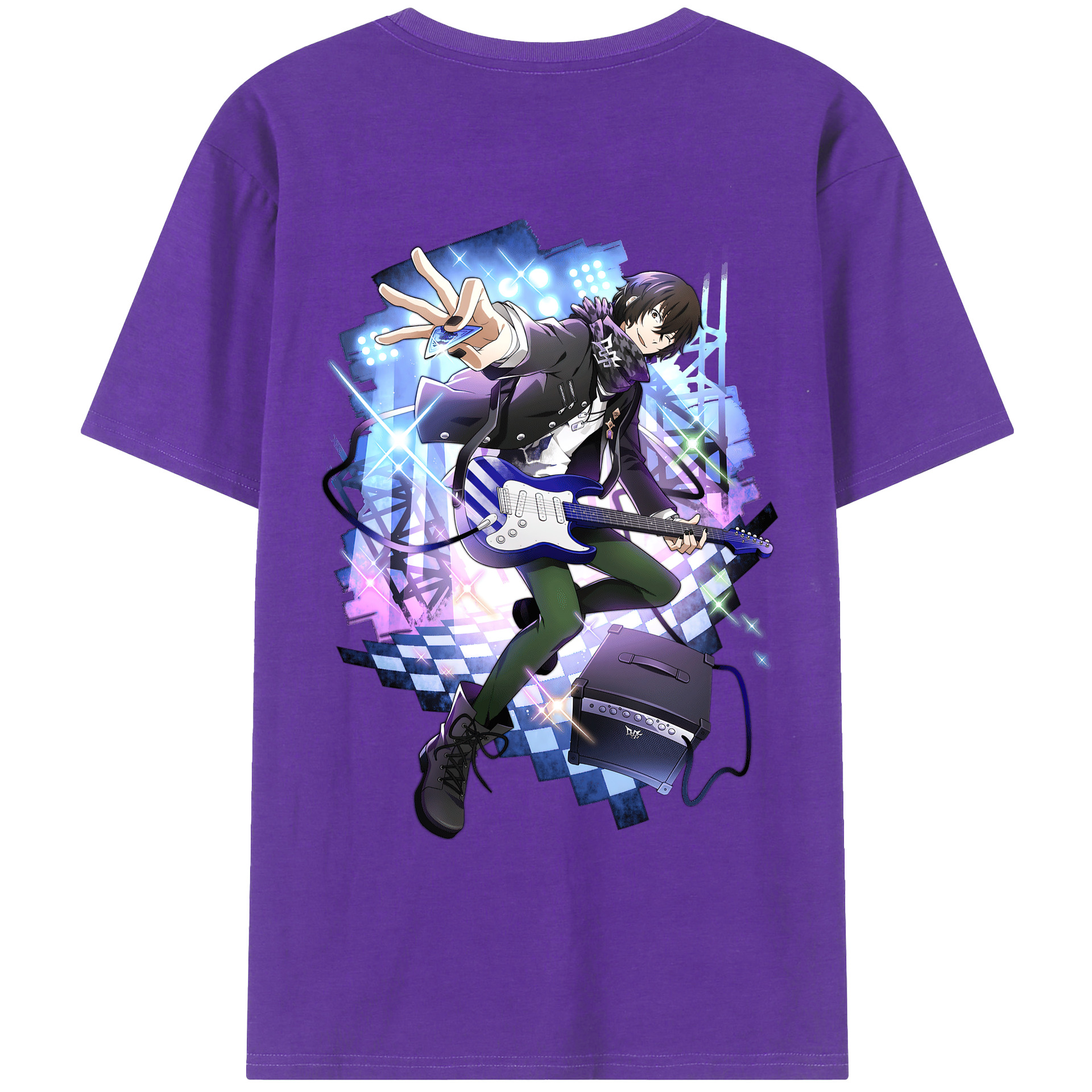 （画像用） 文豪ストレイドッグス Bungo Stray Dogs 綿100％ メンズ半袖Tシャツ（バックプリント） 通気性