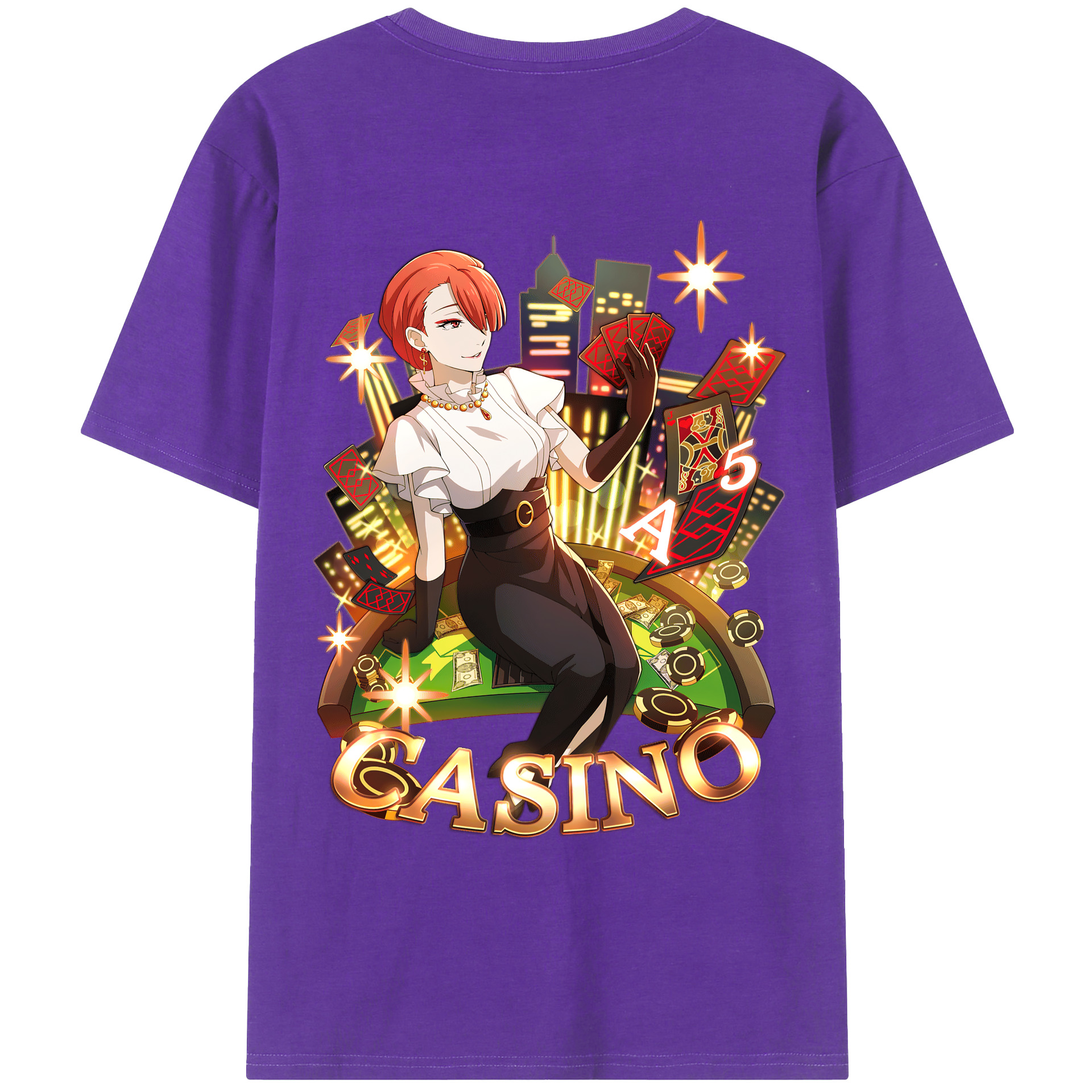 （画像用） 文豪ストレイドッグス Bungo Stray Dogs 綿100％ メンズ半袖Tシャツ（バックプリント） 通気性
