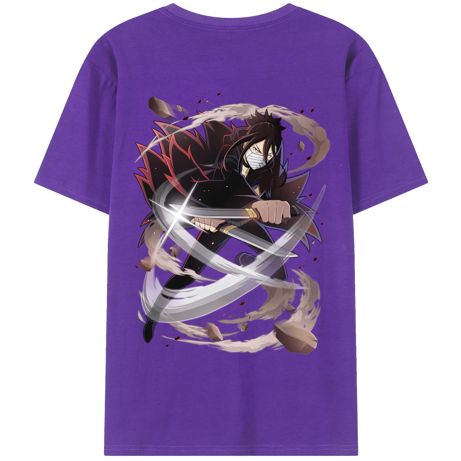 （画像用） 文豪ストレイドッグス Bungo Stray Dogs 綿100％ メンズ半袖Tシャツ（バックプリント） 通気性