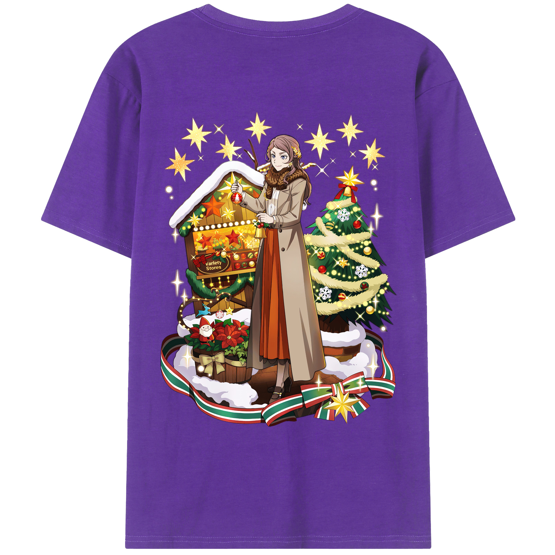 （画像用） 文豪ストレイドッグス Bungo Stray Dogs 綿100％ メンズ半袖Tシャツ（バックプリント） 通気性