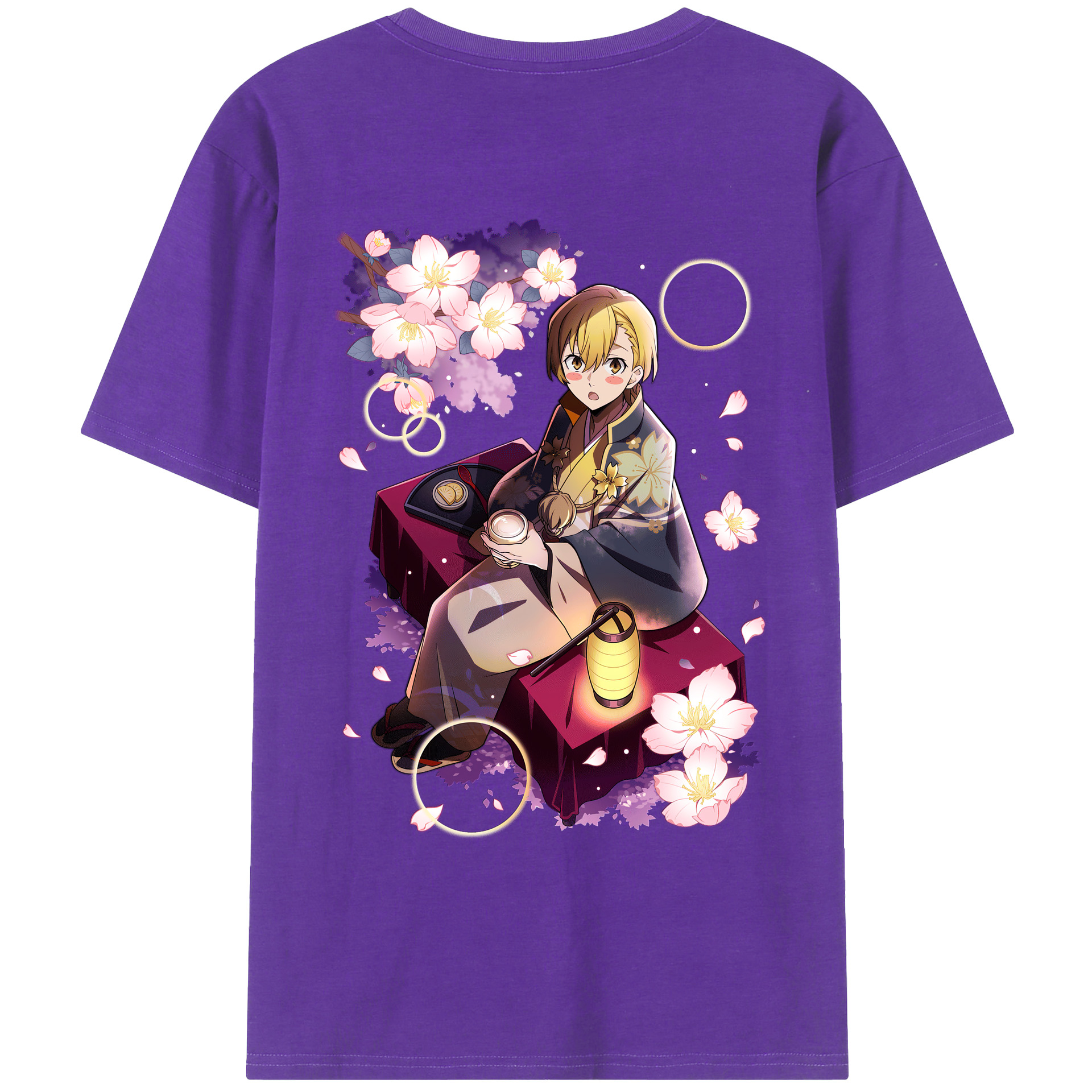 （画像用） 文豪ストレイドッグス Bungo Stray Dogs 綿100％ メンズ半袖Tシャツ（バックプリント） 通気性