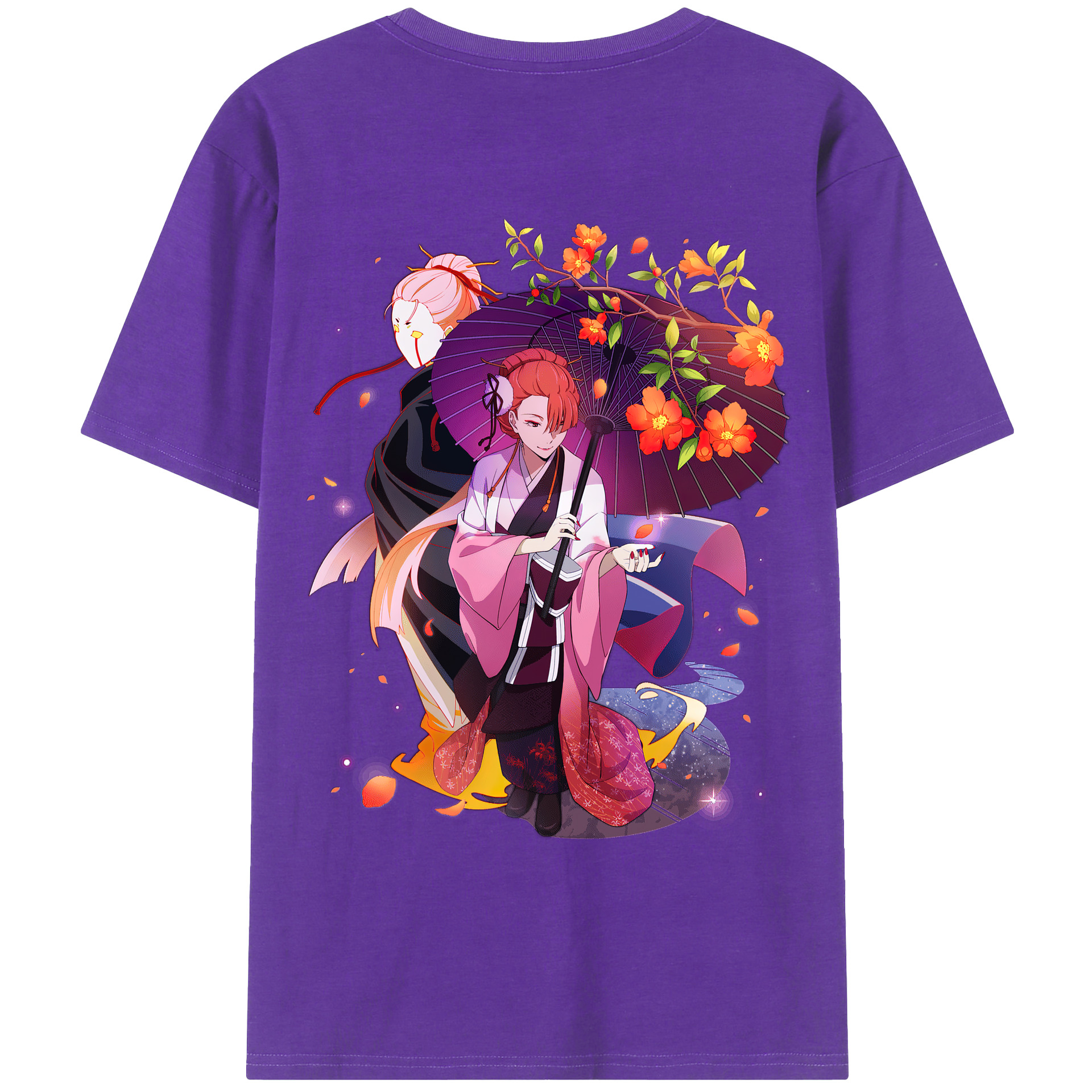 （画像用） 文豪ストレイドッグス Bungo Stray Dogs 綿100％ メンズ半袖Tシャツ（バックプリント） 通気性